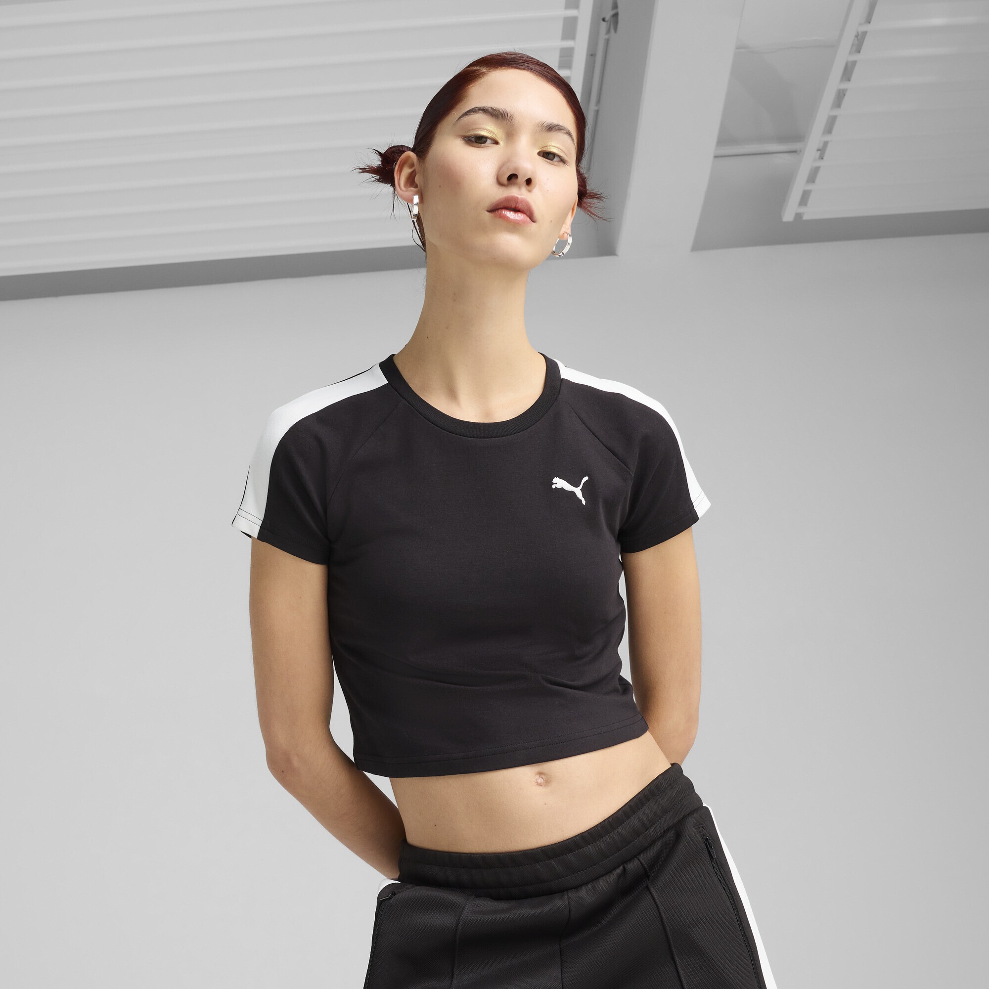 PUMA T-Shirt "T7 Kurzes figurbetontes T-Shirt Damen" günstig online kaufen