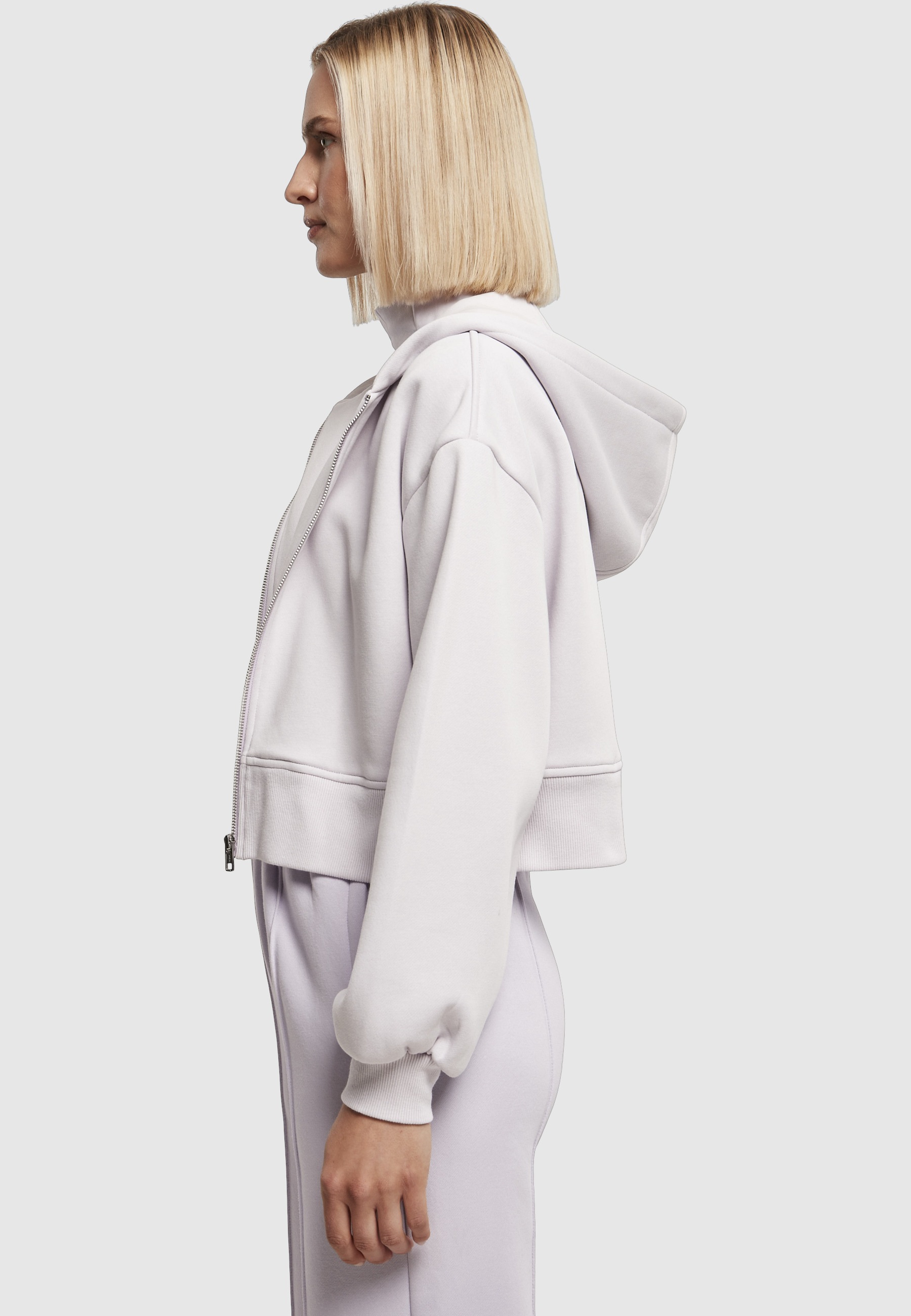 URBAN CLASSICS Sweatjacke »Urban Classics Damen Ladies Short Oversized Zip Jacket« 1 Stk.