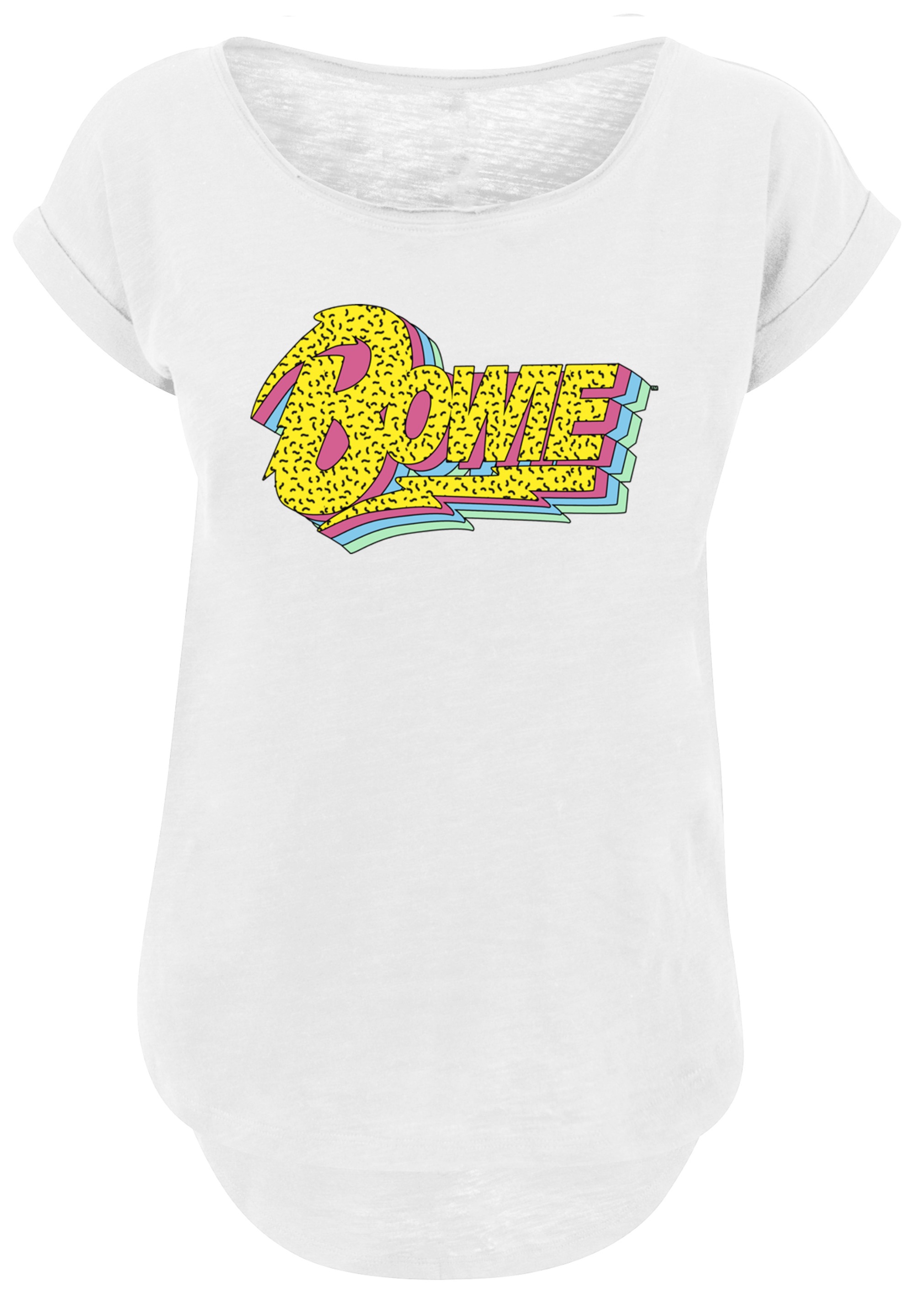 F4NT4STIC T-Shirt »David Bowie Moonlight 90s Logo«, Print