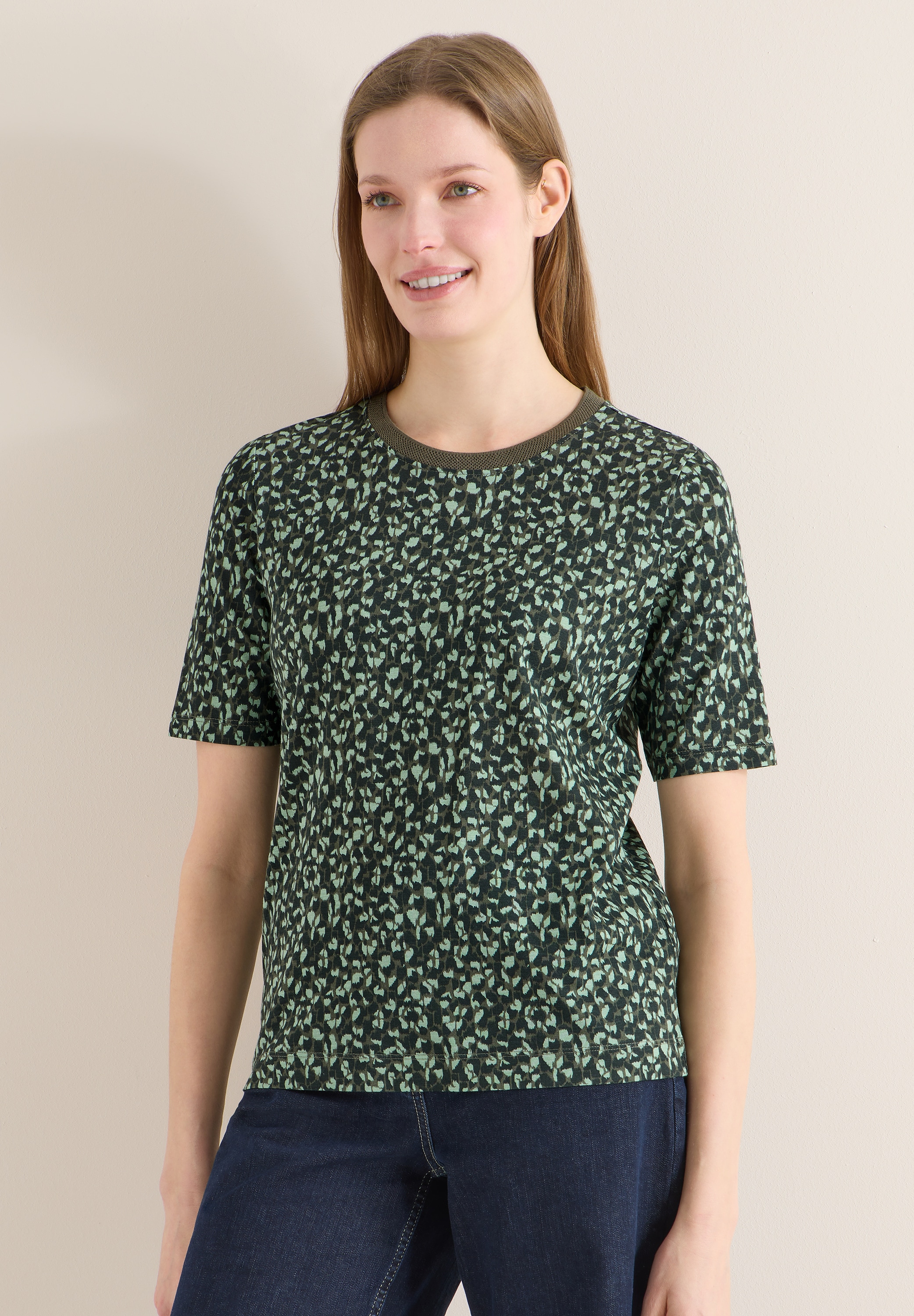 Cecil Rundhalsshirt Rundhalsausschnitt günstig online kaufen