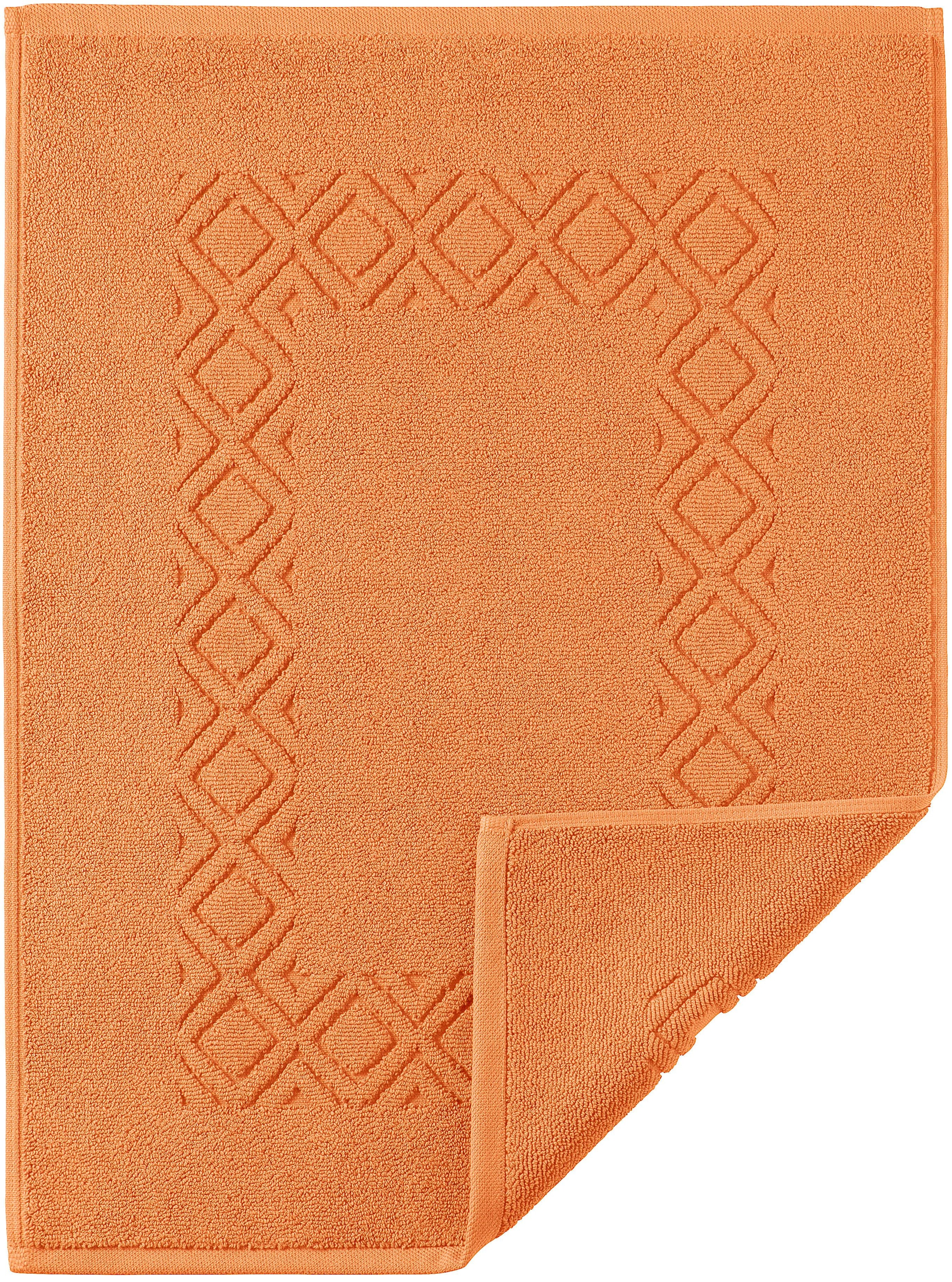 Badematte EGERIA, H:8mm, orange, Baumwolle, Badematten, "Denver"