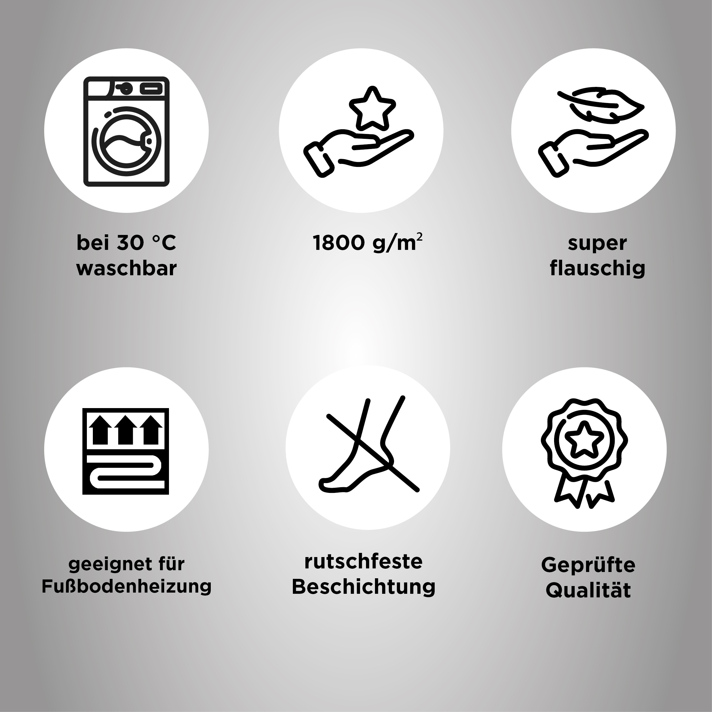 Thumbnail - Dyckhoff Badematte "Siena" Höhe 30 mm rutschhemmend beschichtet fußbodenheizungsgeeignet