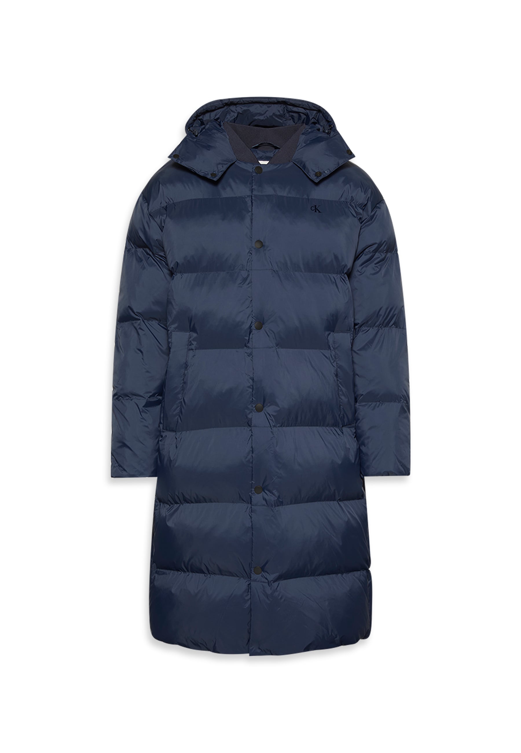 Calvin Klein Jeans Steppmantel »LS LONG LENGTH HOODED NYLON PUFF« Mit Rundhalsausschnitt, regular fit