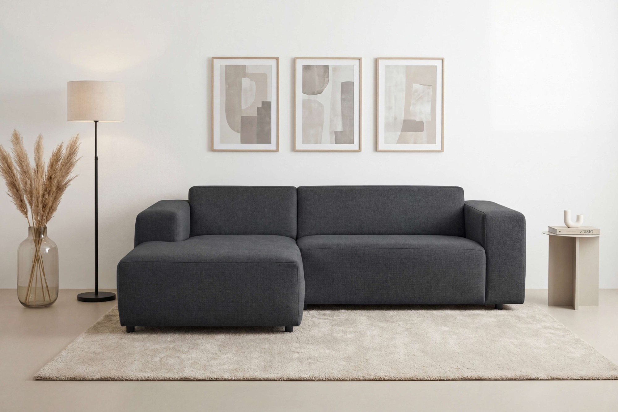 OTTO home Ecksofa »Jellon kompakte Eckcouch« Breite 232 cm, L-Form, Chenille, mit Welleunterfederung
