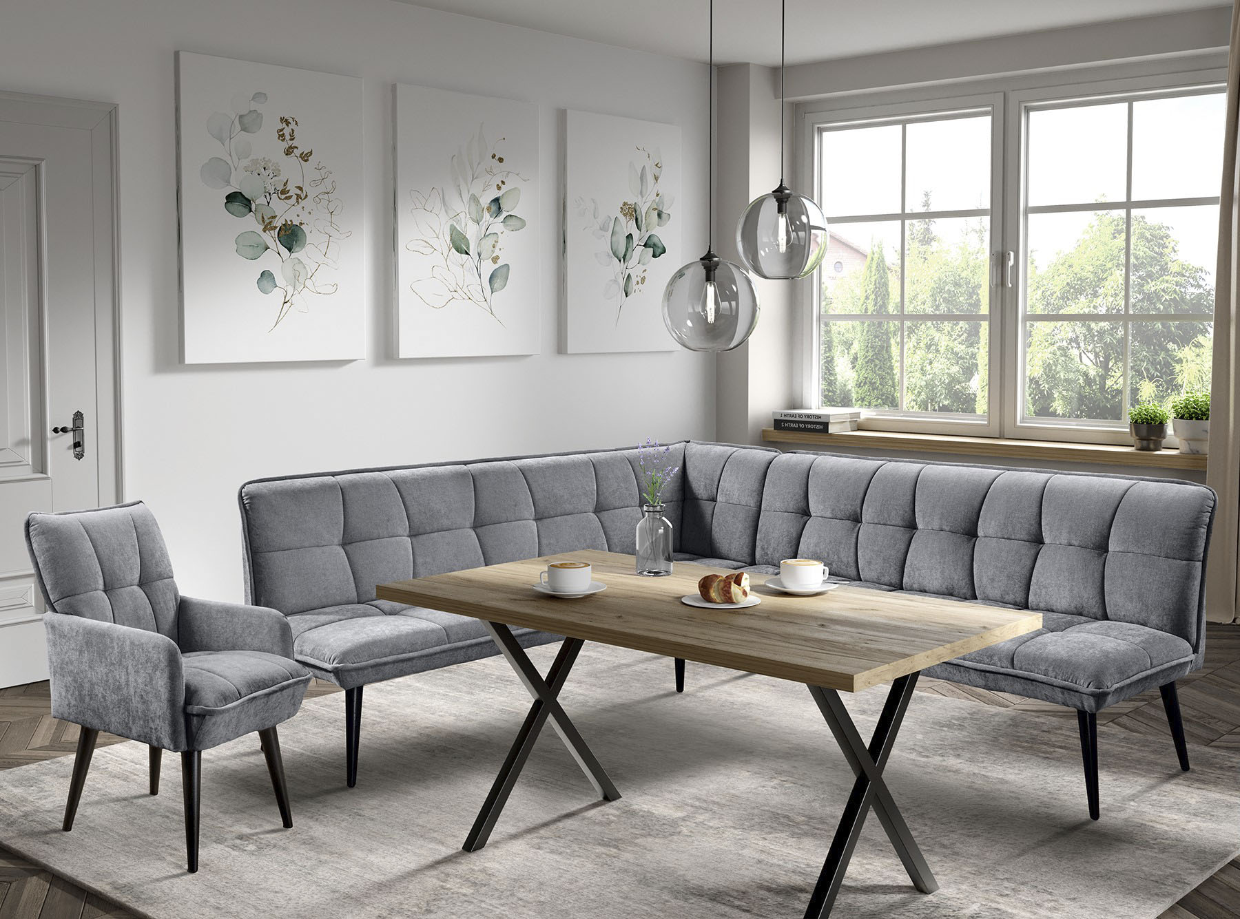 exxpo - sofa fashion "Mocca Essbank, Sitzbank" hoher Sitzkomfort, bequem und elegant, hochwertige Detailverarbeitung