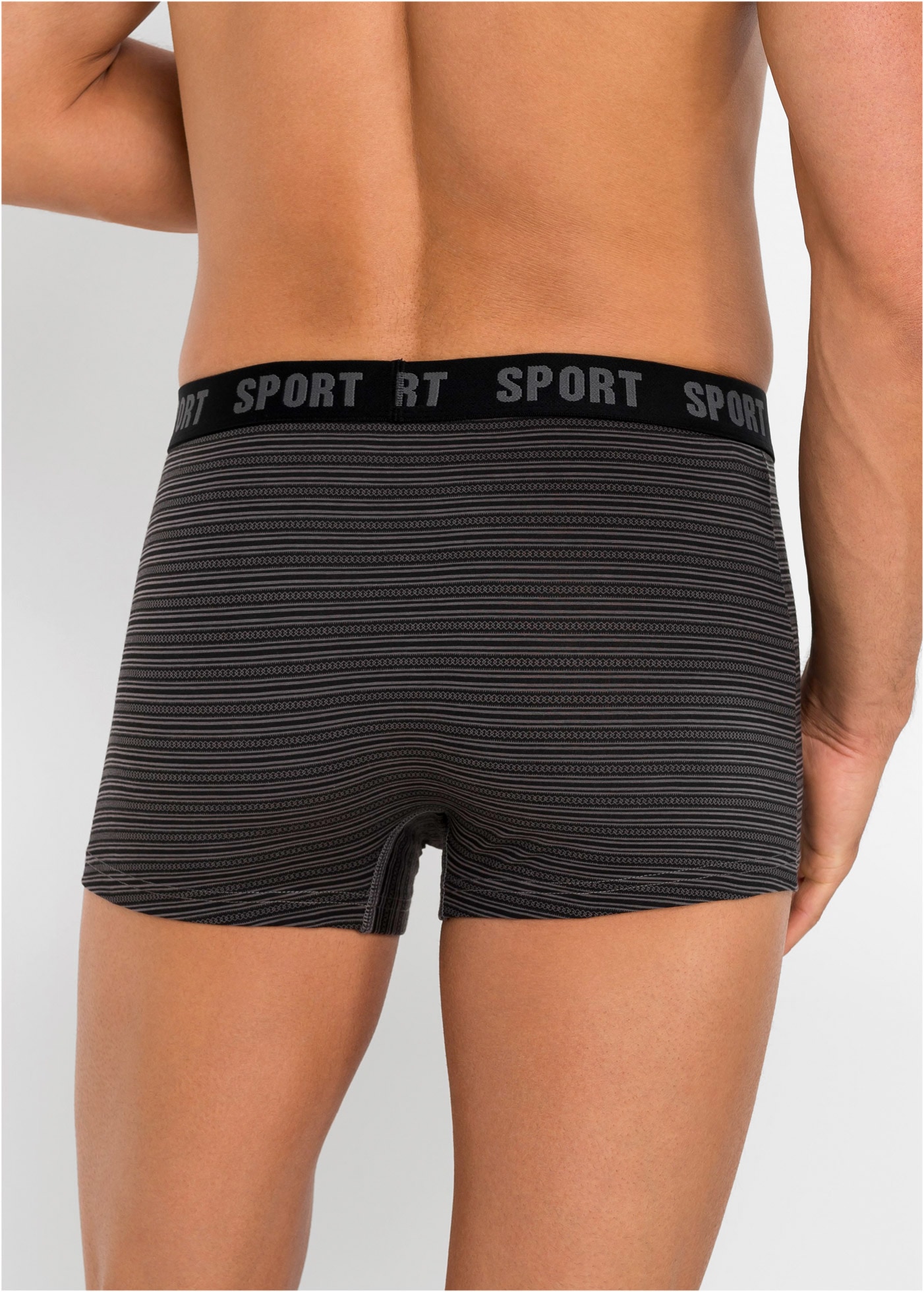 bonprix Boxer Packung, 3 Stk. figurnahe Passform, elastischer Bund, aus Baumwoll-Jersey