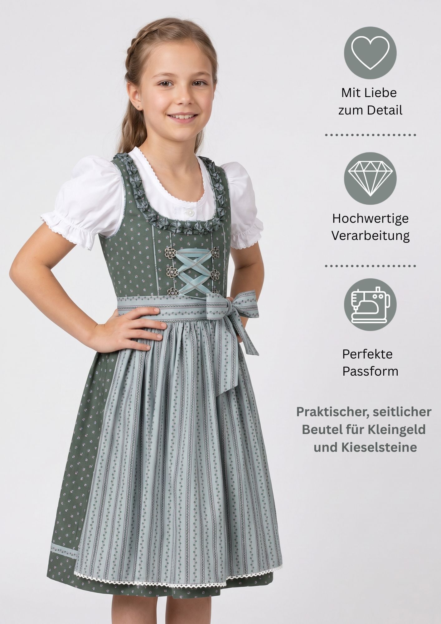 Nübler Dirndl »Kinderdirndl 3-teilig Nabilia«