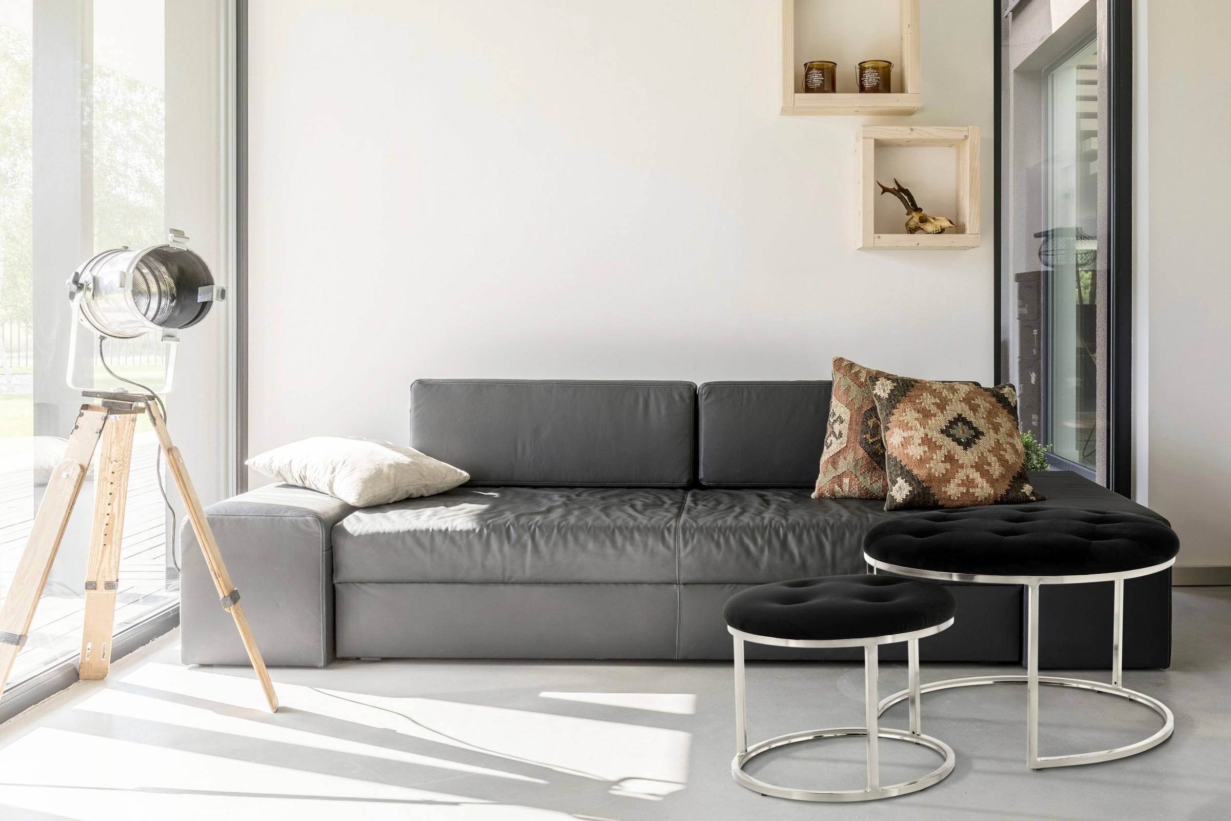 Kayoom Sitzhocker "Hocker Myla 2er-Set, praktisch ineinander schiebbar", (S günstig online kaufen