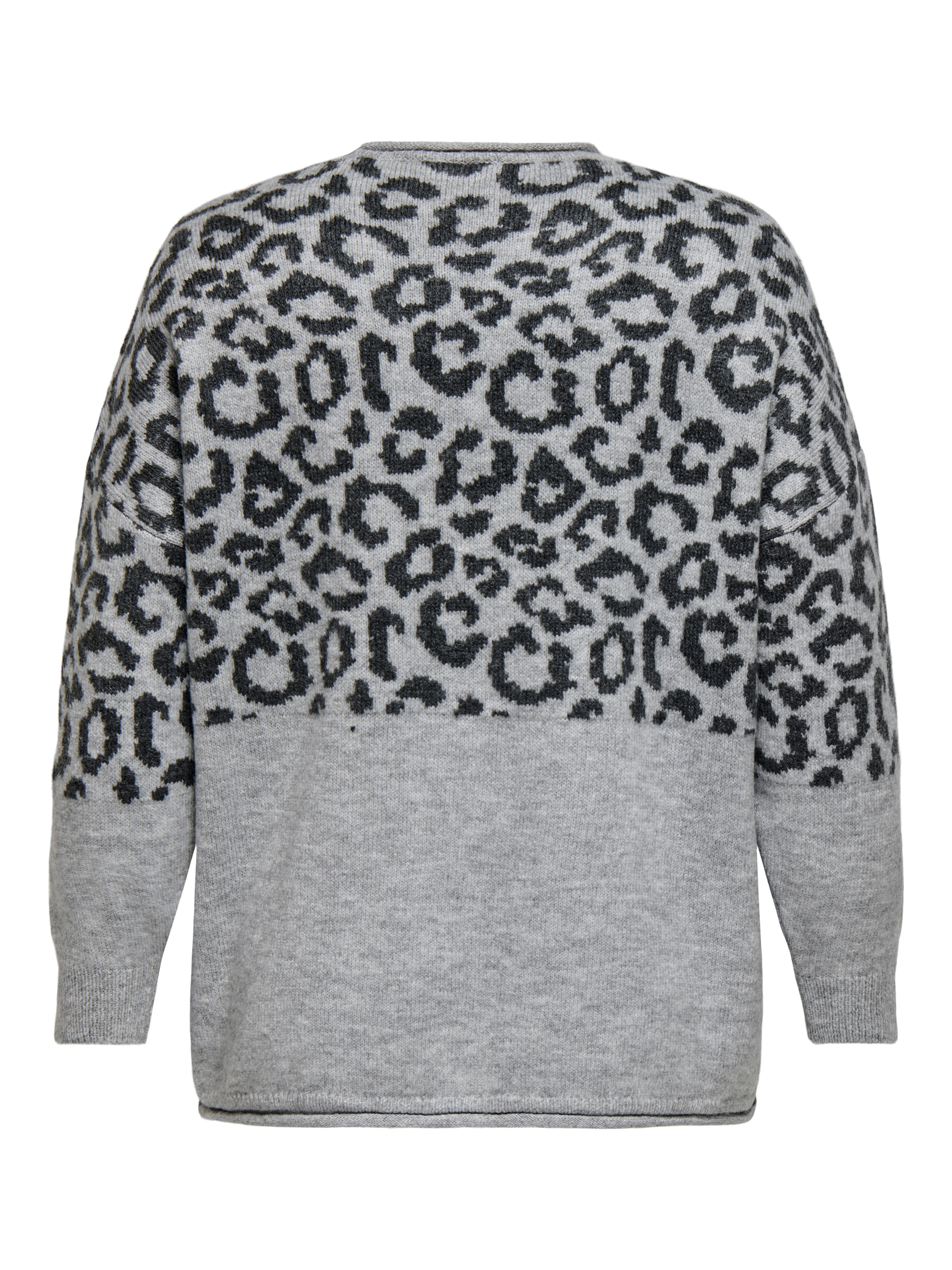 ONLY CARMAKOMA Rundhalspullover »CARJADE ZEBRA L/S O-NECK KNT«