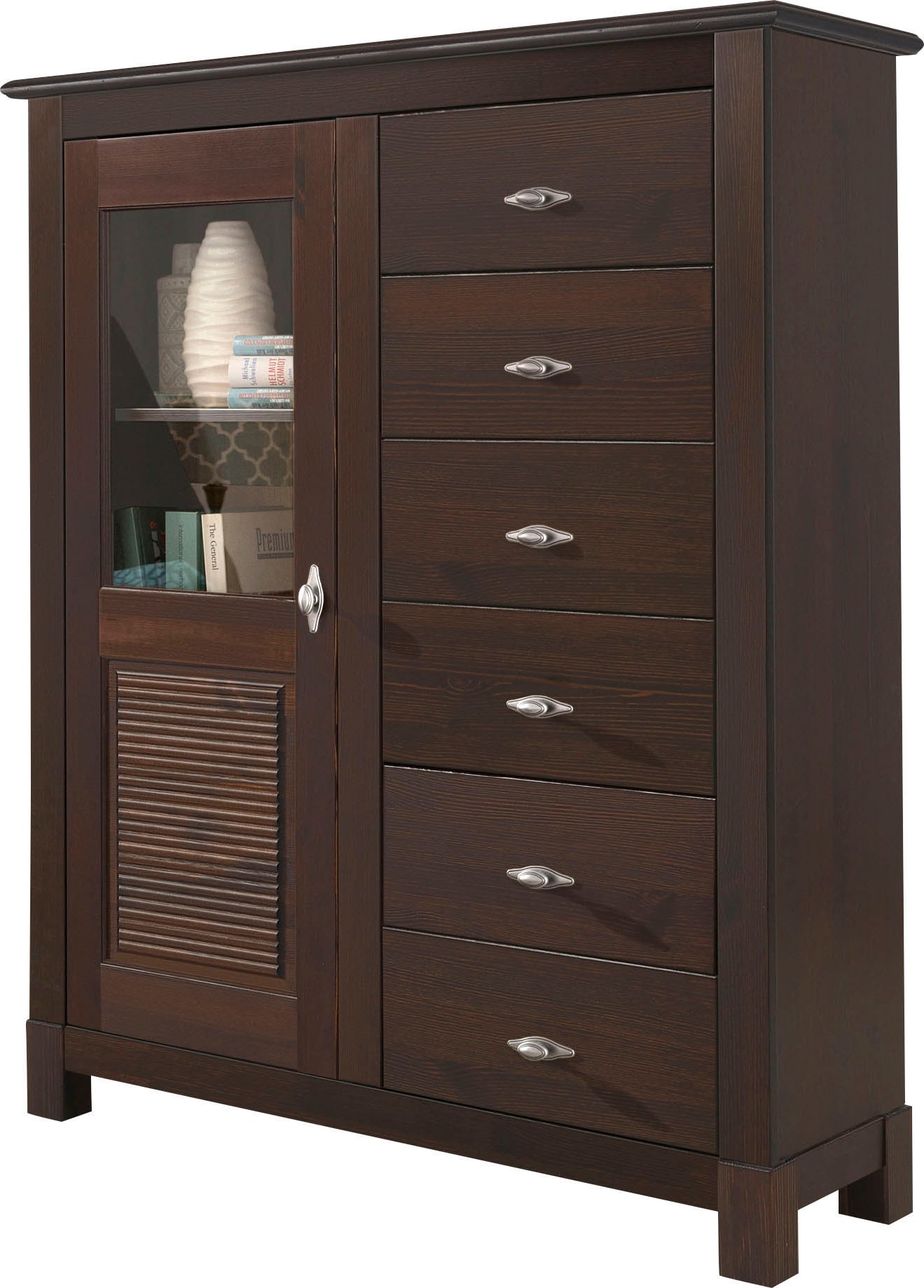Home affaire Highboard "Rauna", Vitrine, Breite 103 cm, FSC-zertifiziertes günstig online kaufen