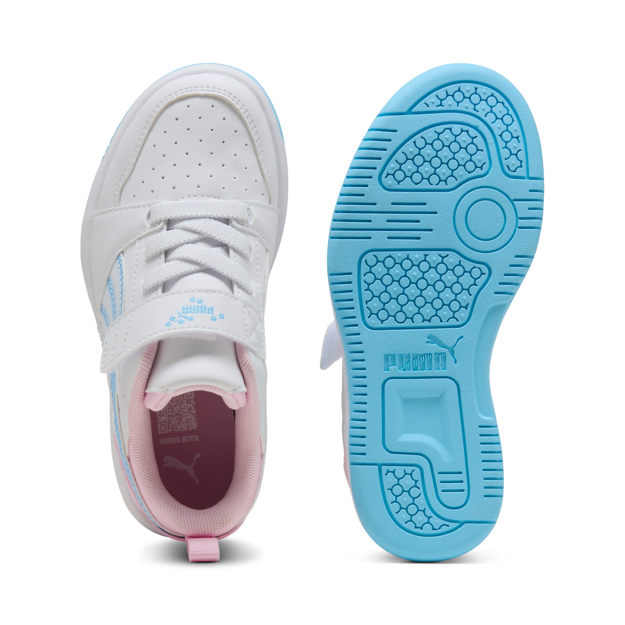 Puma Rebound V6 Lo Jelly Heaven AC+ PS Sneaker White/Blue/Pink 29 3