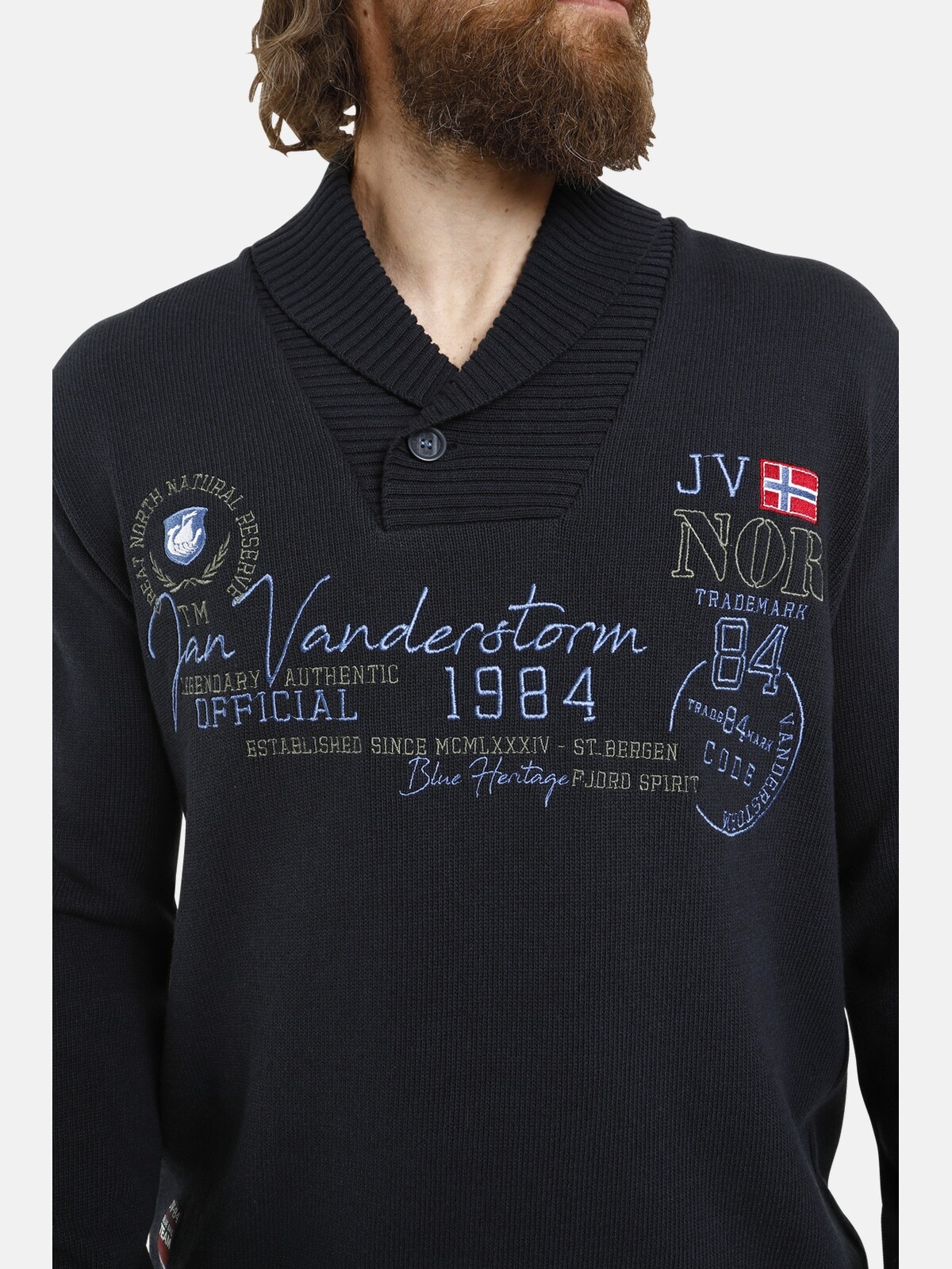 Jan Vanderstorm Schalkragenpullover »Pullover HAMAR«