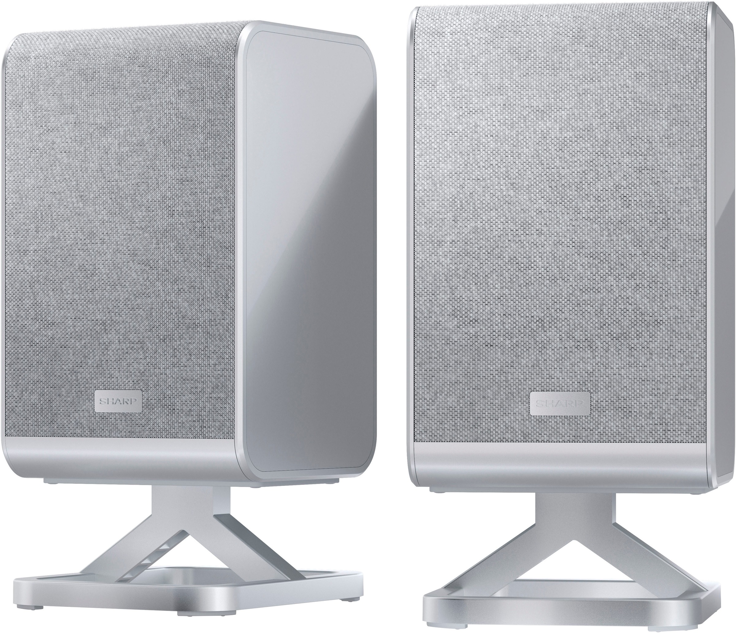 SHARP Surround-Lautsprecher "HT-SPR52021", silber (satinsilber), B:11,8cm H:23,8cm T:11,1cm, Lautsprecher - Einheitsgröße