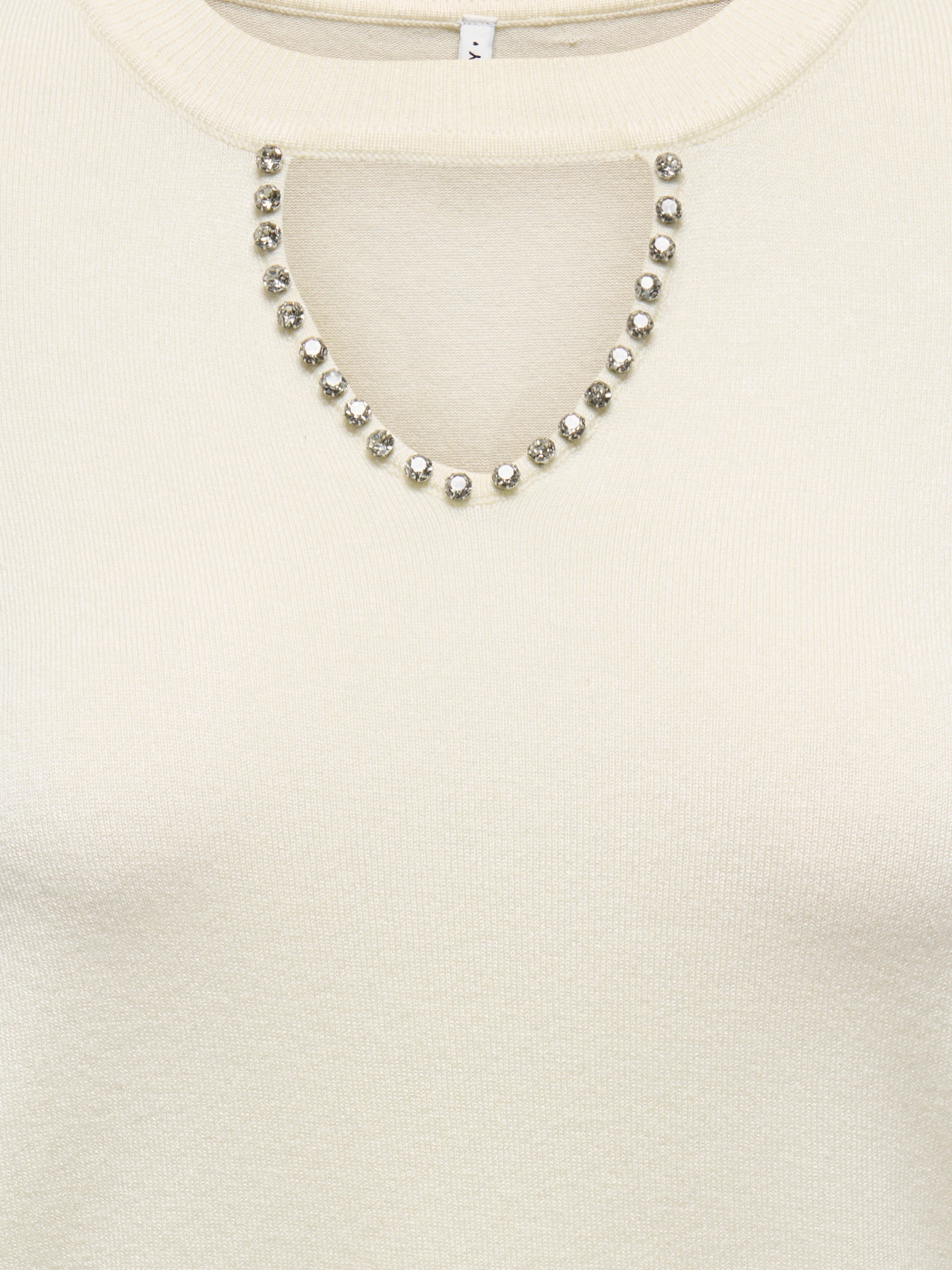 Thumbnail - ONLY Rundhalspullover "ONLVENICE LIFE LS PEEKABOO BLING CC KNT"