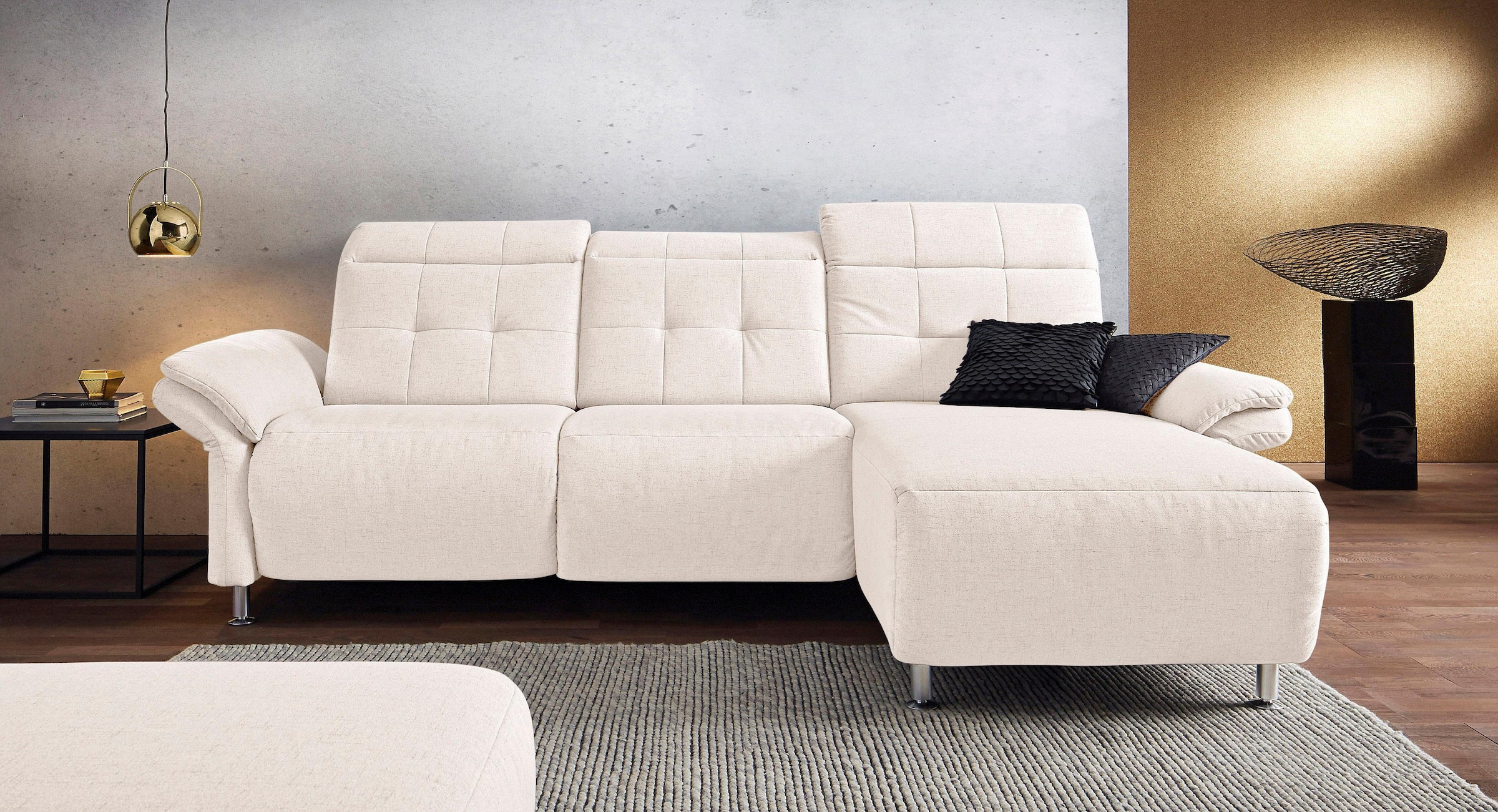 Places of Style Ecksofa "Manhattan L-Form", 2 Sitze mit elektrischer Relaxf günstig online kaufen