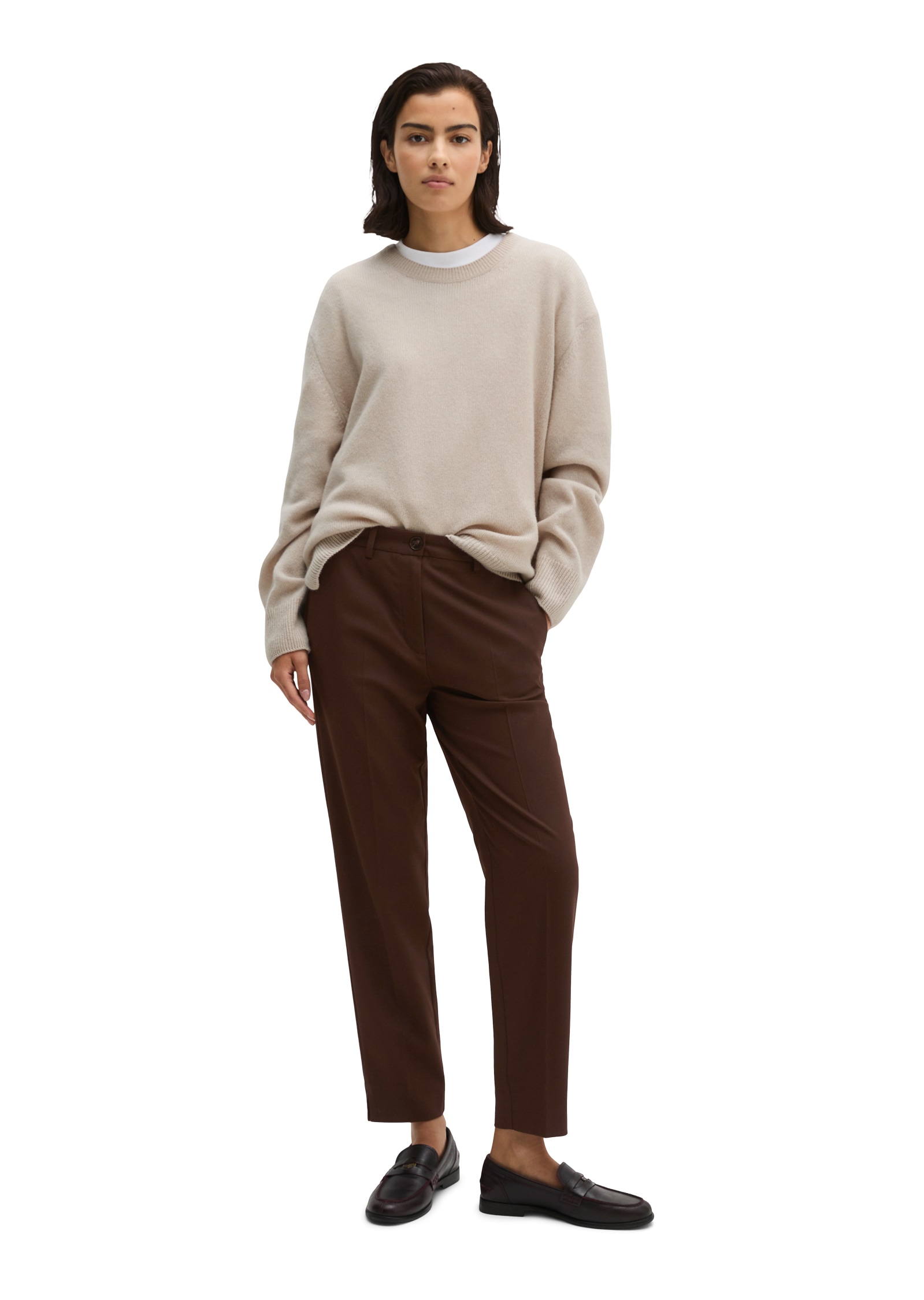 Marc O'Polo Stoffhose  mit geschlitztem Saum, Slim Fit