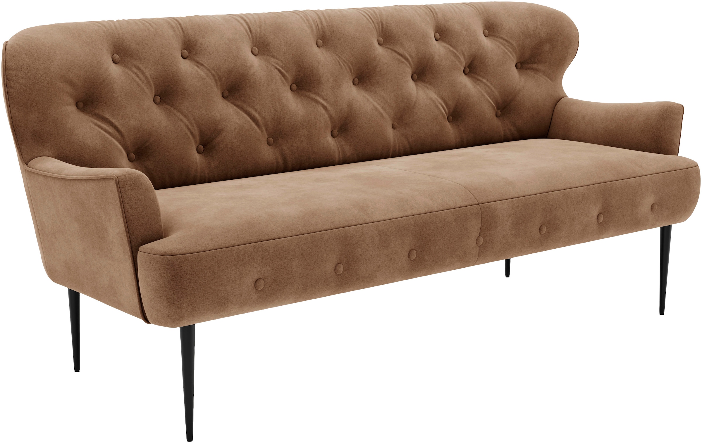 PLACES OF STYLE 3-Sitzer »Amber« mit Knopfheftung,in verschieden Stoffarten