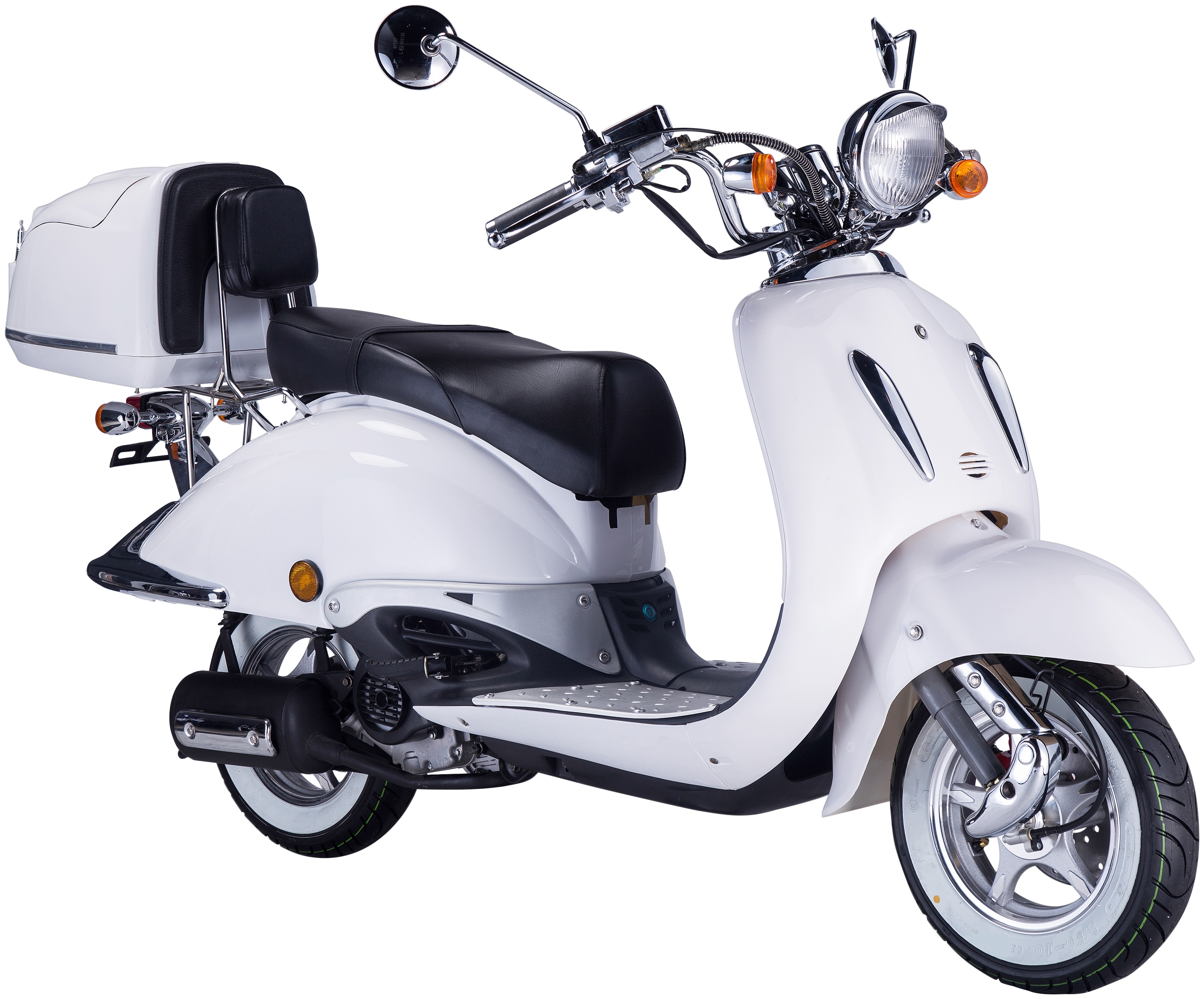 GT UNION Motorroller "Strada 125" 124,6 cm³ 85 km/h Euro 5+ 8,5 Set, mit Topcase, Luftgekühlter Motor