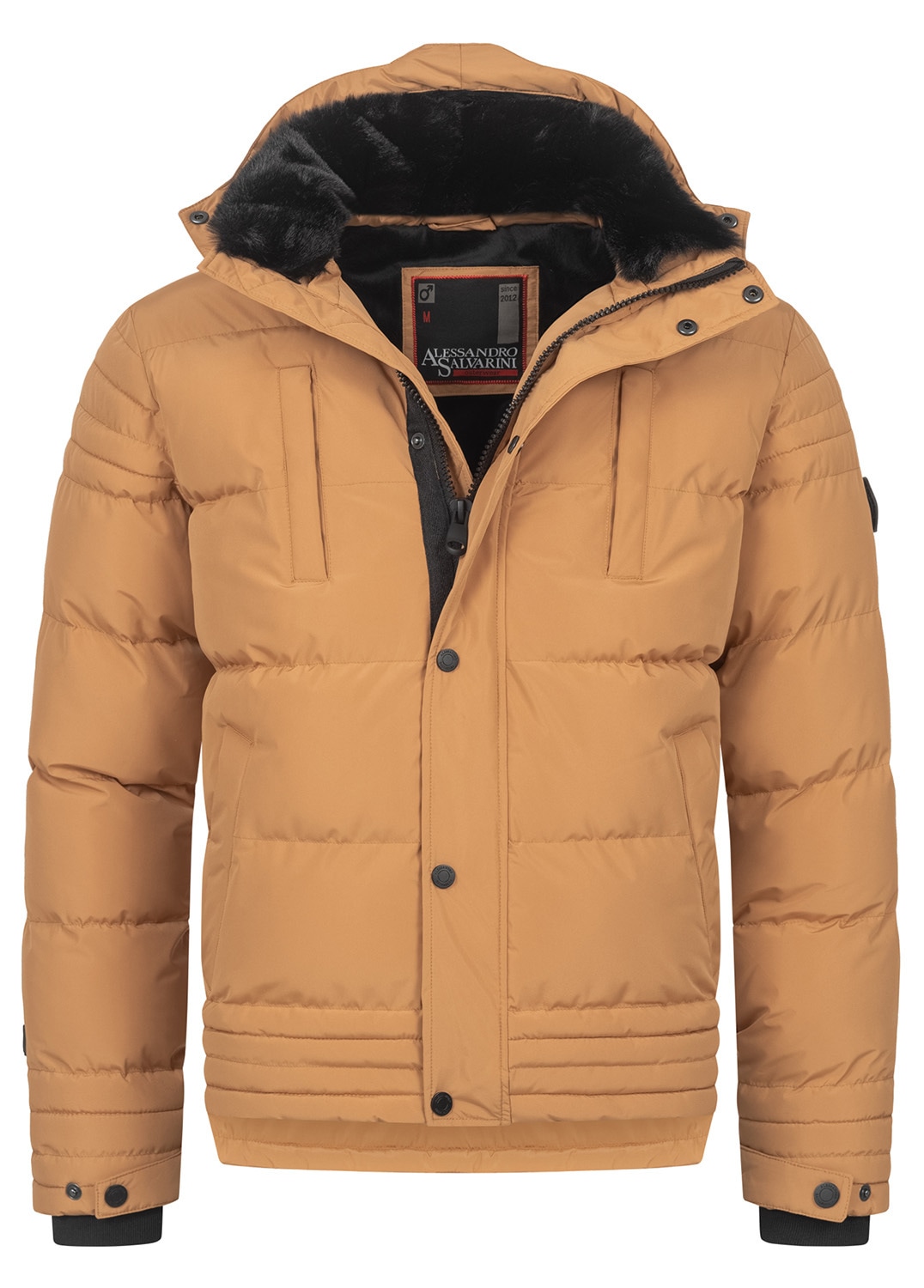 Alessandro Salvarini Winterjacke »ASFabiano«, mit warmem Teddyfell und abnehmbarer Kapuze