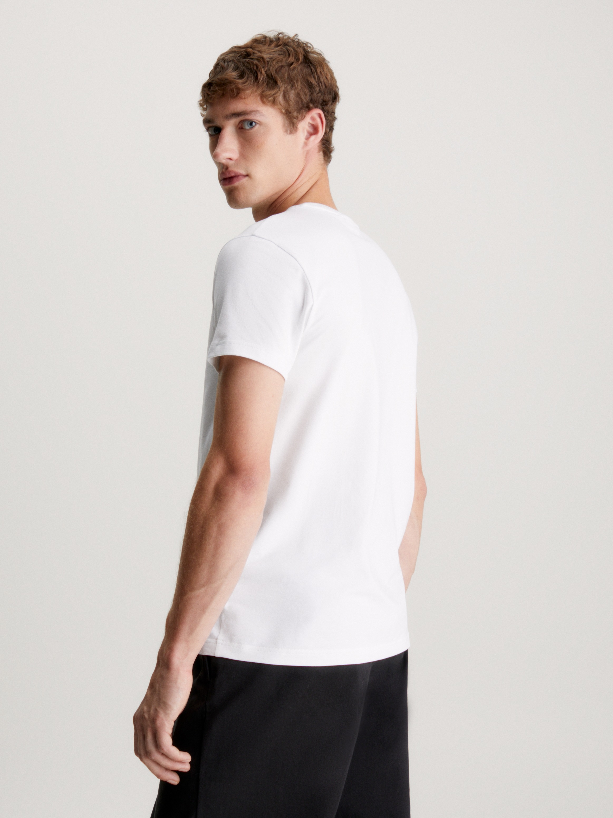Calvin Klein "STRETCH SLIM FIT T-SHIRT" mit Rundhalsausschnitt günstig online kaufen