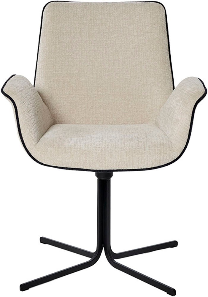 Jahnke Schalenstuhl "POLE TWIST" () Drehbar, gepolstert, mit Armlehnen, Met günstig online kaufen