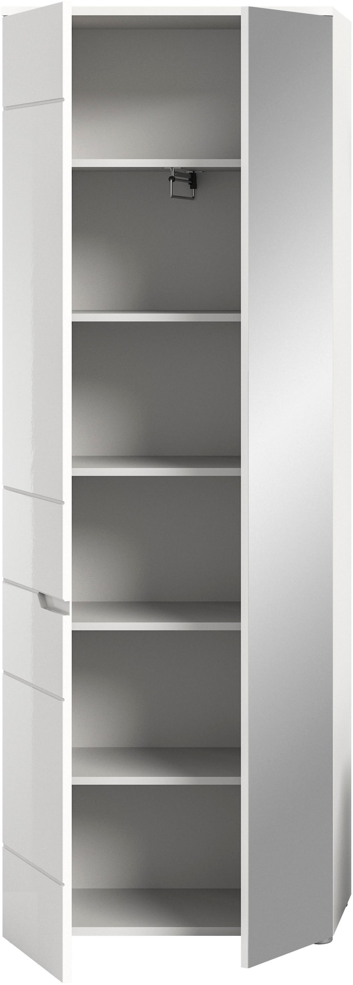 INOSIGN Garderobenschrank »CAPRI, Höhe 193cm, 2 Türen, Tür mit eingefasster Griffmulde,«, Mehrzweckschrank, Universalschrank, Dielenschrank, Flurschrank