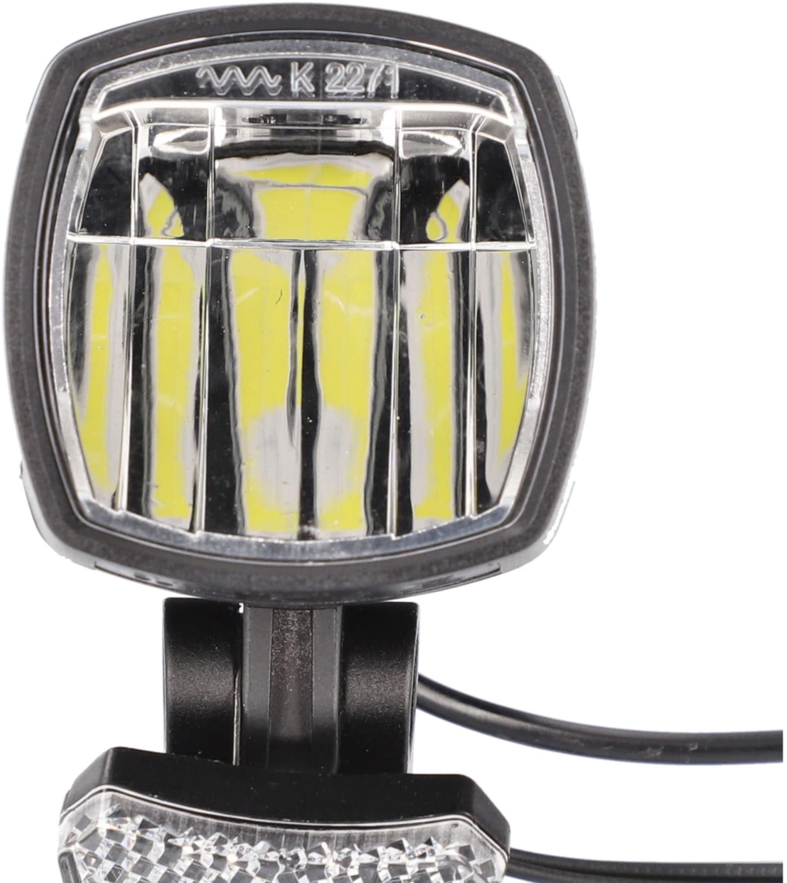 "Fahrradbeleuchtung FISCHER FAHRRAD ""E-Bike Frontlicht PLUS+ 150+150 Fernlicht"", gelb (schwarz), Fahrradlampen"