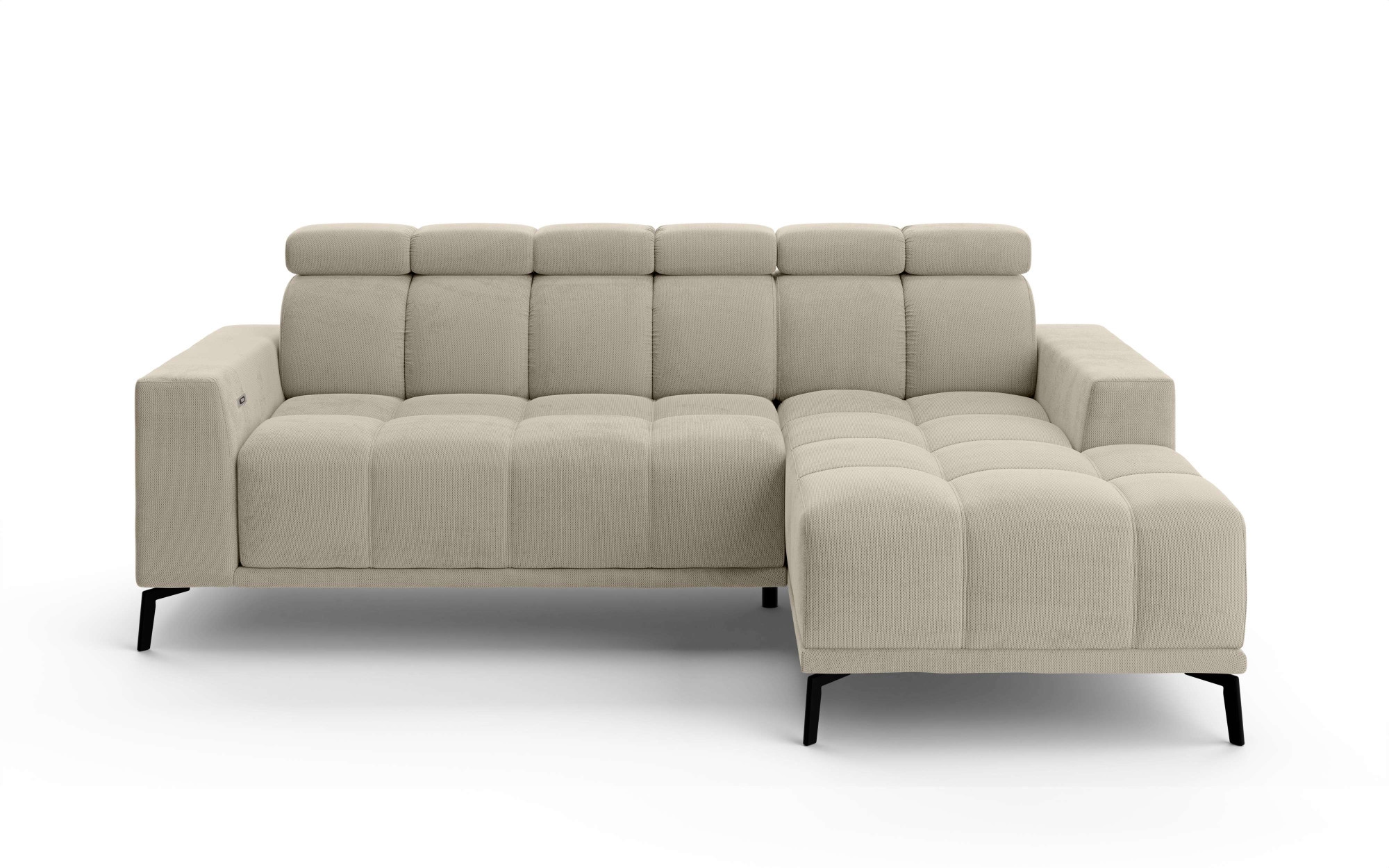INOSIGN Ecksofa »CAZIE, Designsofa, L-Form, trendige Bubble-Optik,«, L-Form mit Wellenunterfederung, Recamiere rechts/links bestellbar