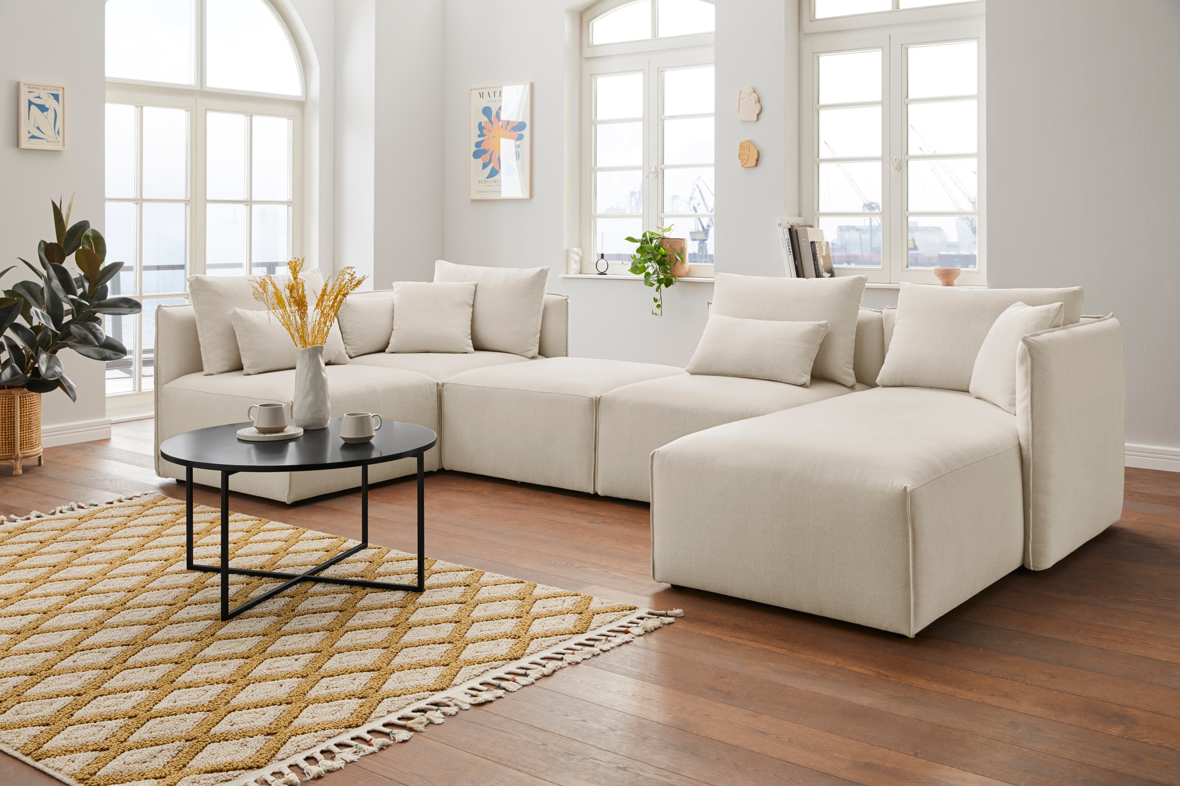 OTTO home Wohnlandschaft "Nöre U-Form" 5 Teile, in vielen Bezugsqualitäten günstig online kaufen