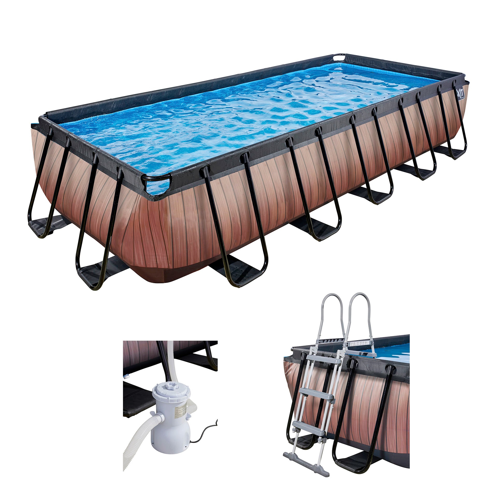 EXIT Framepool LxBxH: 540x250x100 cm, inkl. Filterpumpe und Sicherheitsleit günstig online kaufen