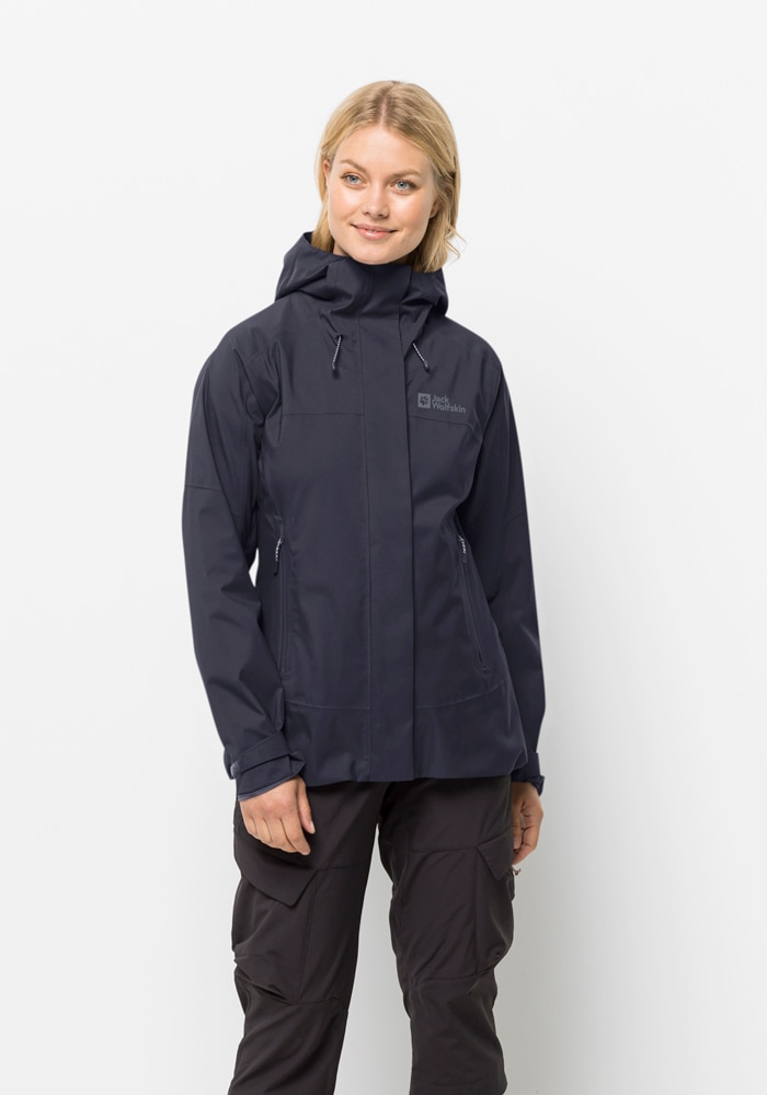 Jack Wolfskin Outdoorjacke "KAMMWEG 2L JKT W", mit Kapuze