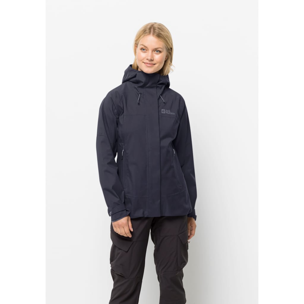 Jack Wolfskin Outdoorjacke »KAMMWEG 2L JKT W«, mit Kapuze