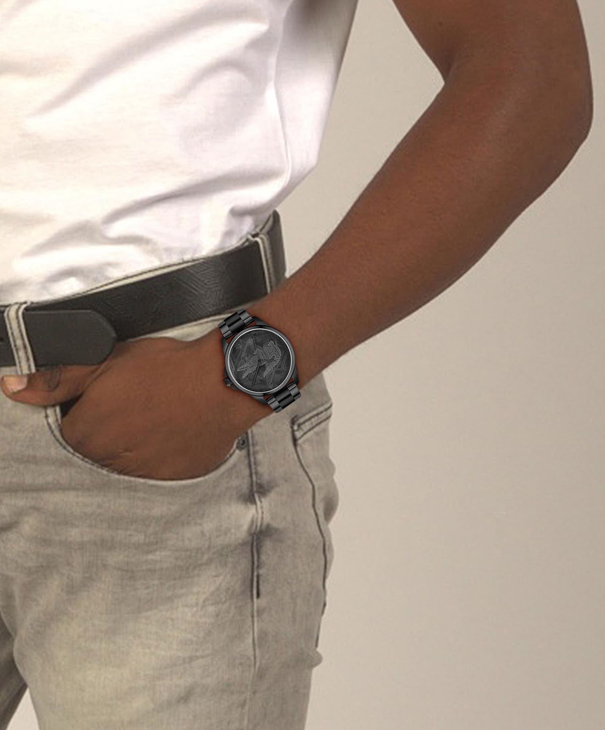 Lacoste Quarzuhr »LE CROC«, Armbanduhr, Herrenuhr, Edelstahlarmband, analog