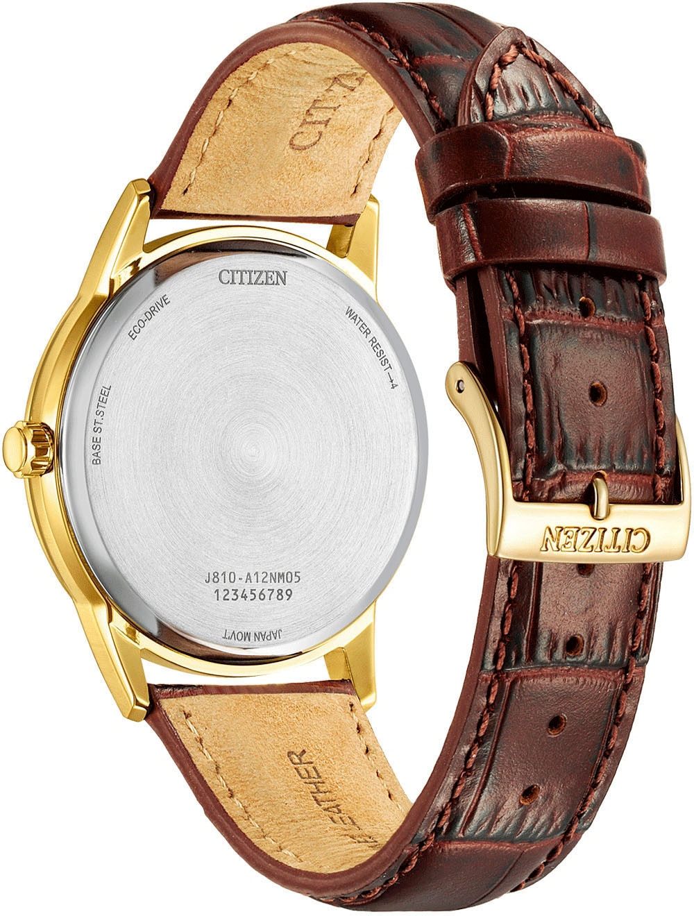 Citizen Solaruhr, Armbanduhr, Herrenuhr, Lederarmband, analog, Tag