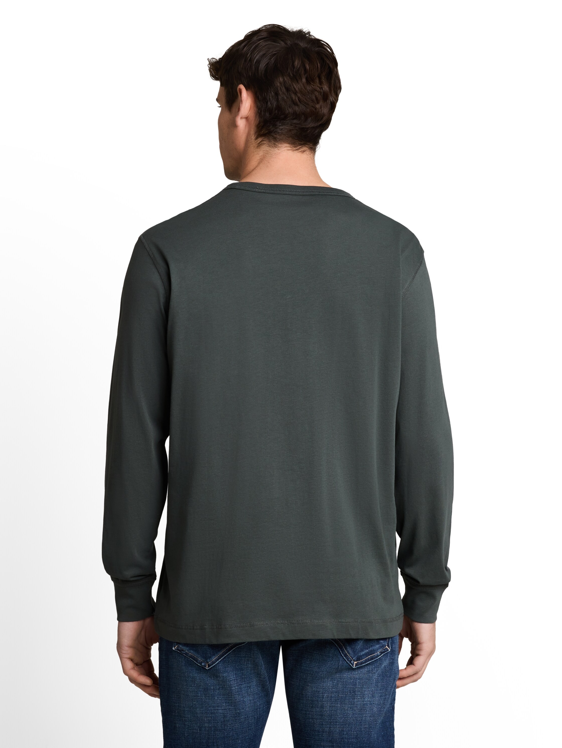 TOM TAILOR Langarmshirt mit Logo Stickerei
