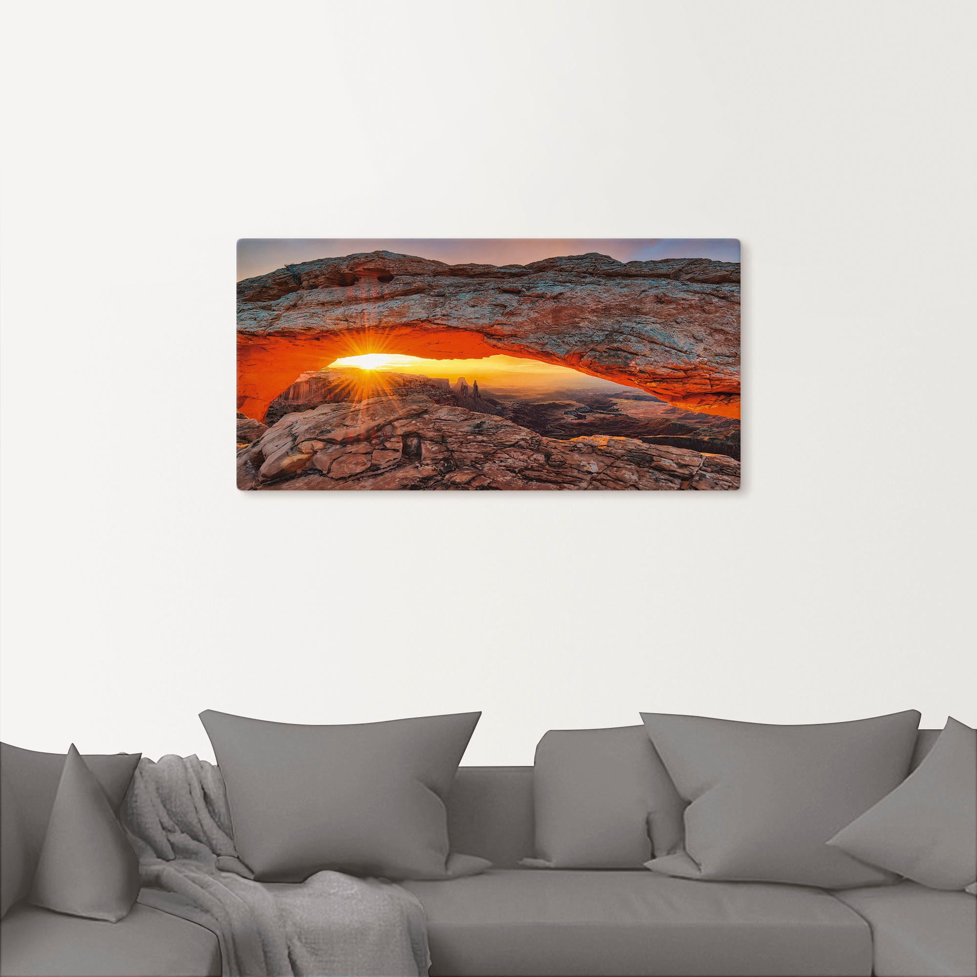 Artland Wandbild »Iconic Mesa Arch«, Felsen, (1 St.), als Alubild, Outdoorbild, Leinwandbild, Poster in verschied. Größen