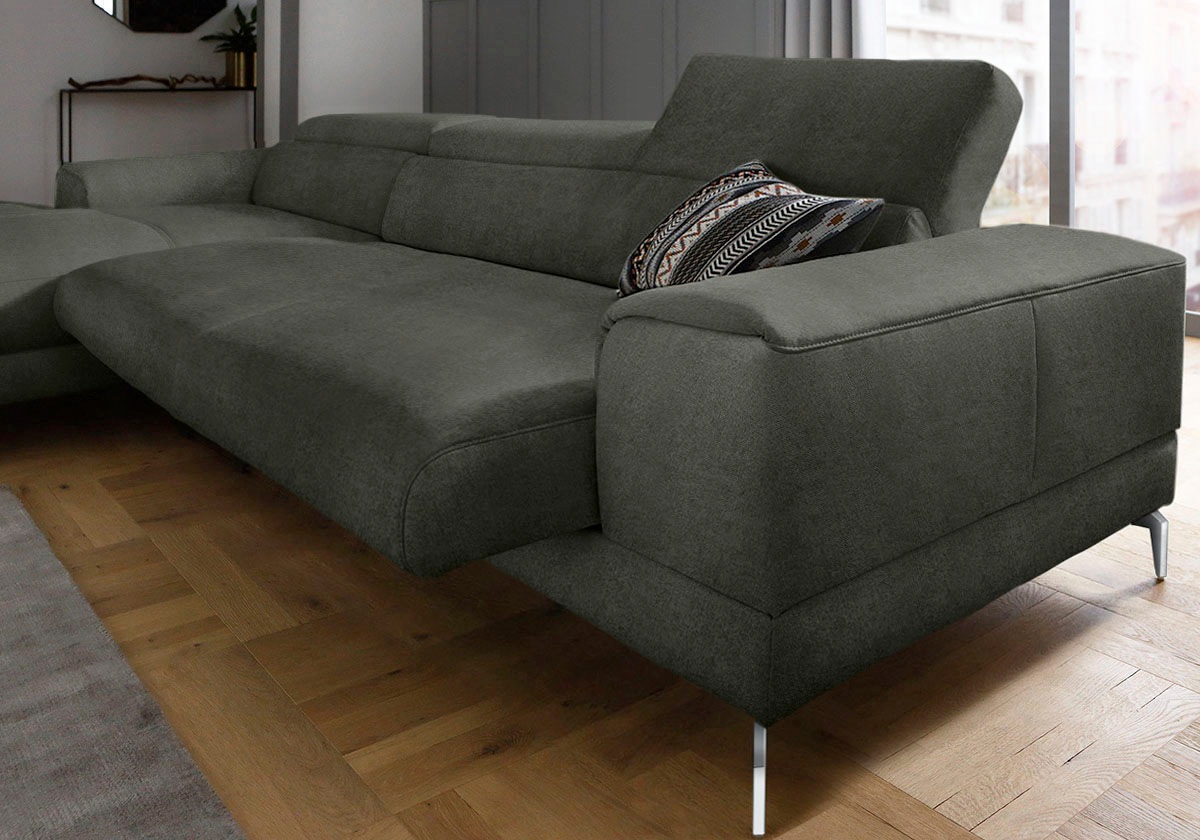 Thumbnail - W.SCHILLIG Ecksofa "piedroo, Designsofa mit tollem Sitzkomfort, elegant und bequem, L-Form", Kopfteilverstellung, wahlwe...