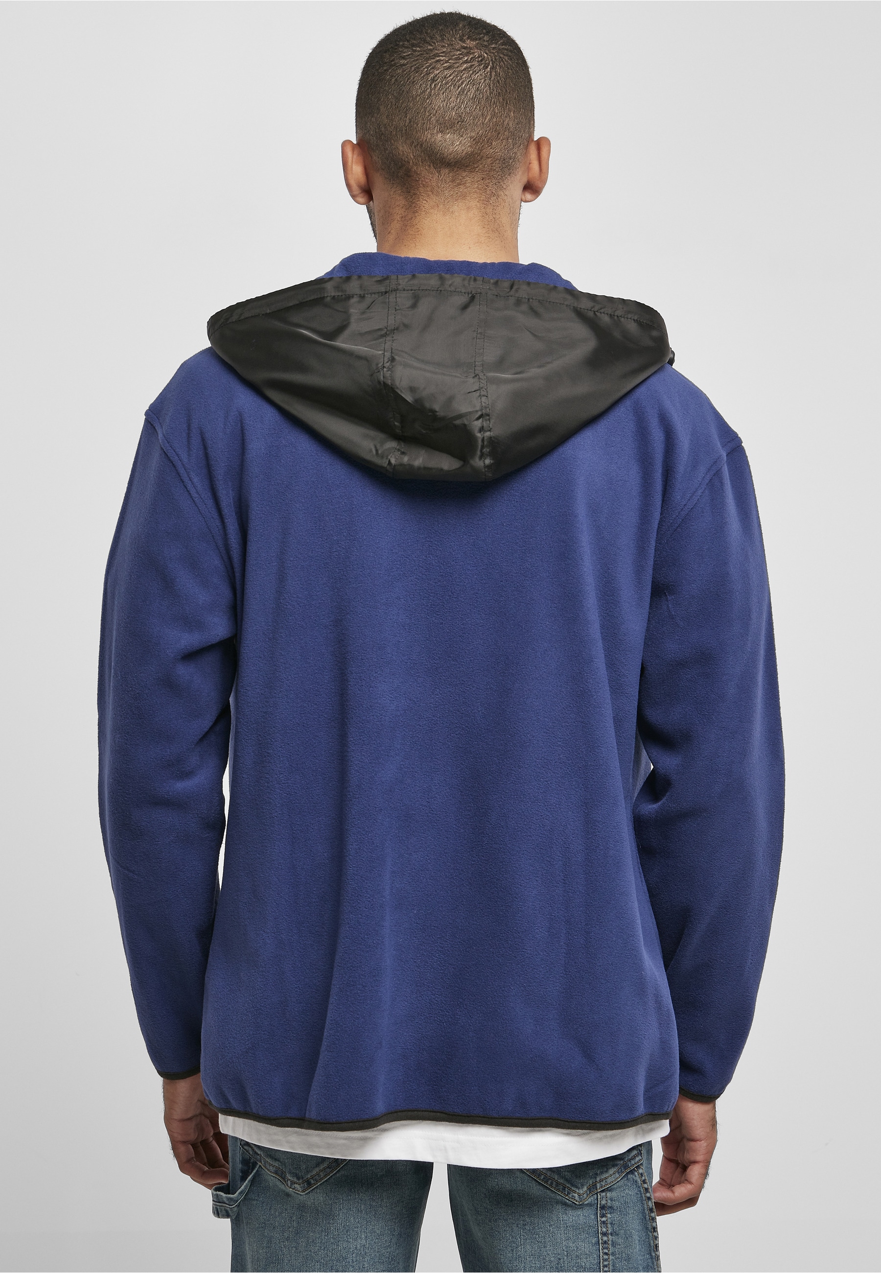 URBAN CLASSICS Winterjacke »Urban Classics Herren Hooded Micro Fleece Jacket« 1 Stk. tlg. mit Kapuze