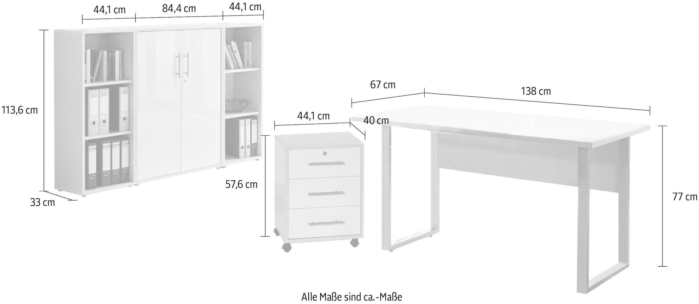 BMG Möbel Büromöbel-Set »Tabor Mini Kombi 2«