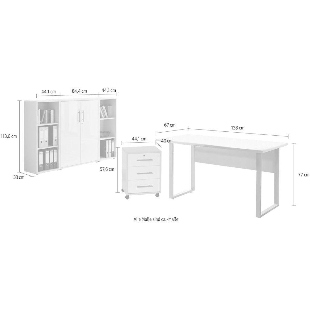 BMG Möbel Büro-Set »Tabor Mini Kombi 2«