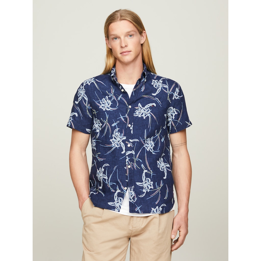 Tommy Hilfiger Leinenhemd »LI TROPICAL PRT SF SHIRT«