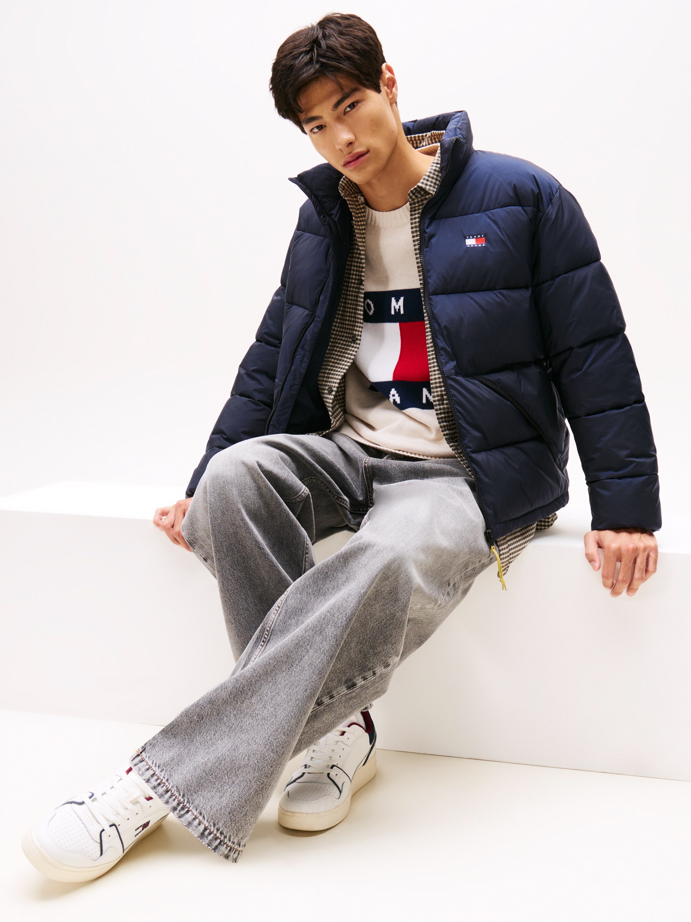 Tommy Jeans Sneaker »TJM RETRO BASKET«, Freizeitschuh, Halbschuh, Schnürer mit Lochmuster