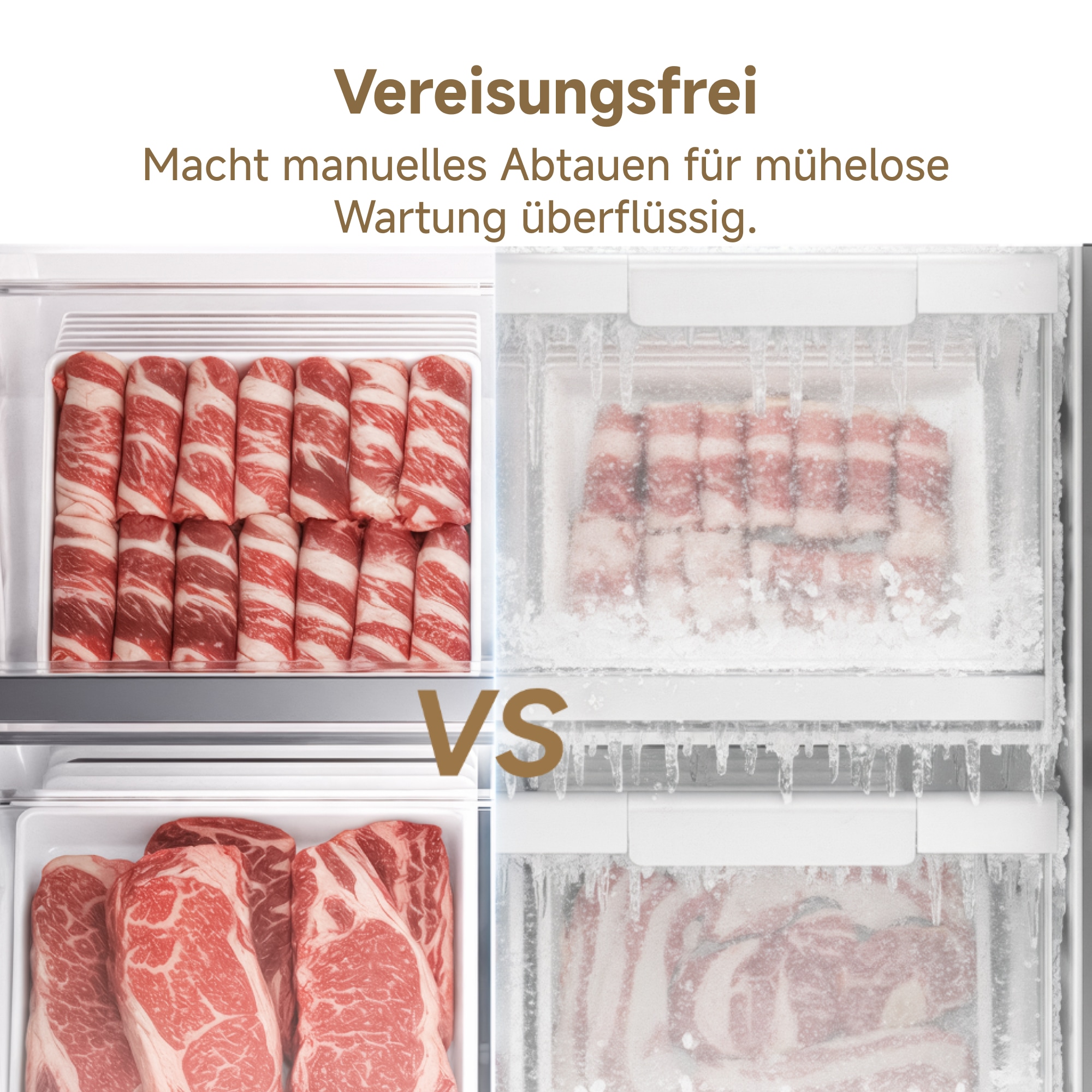 Dreame Kühl-/Gefrierkombination »DRB400WMBDEU« 185 cm hoch 59,5 cm breit Viel Platz, Leise, Modernes Design
