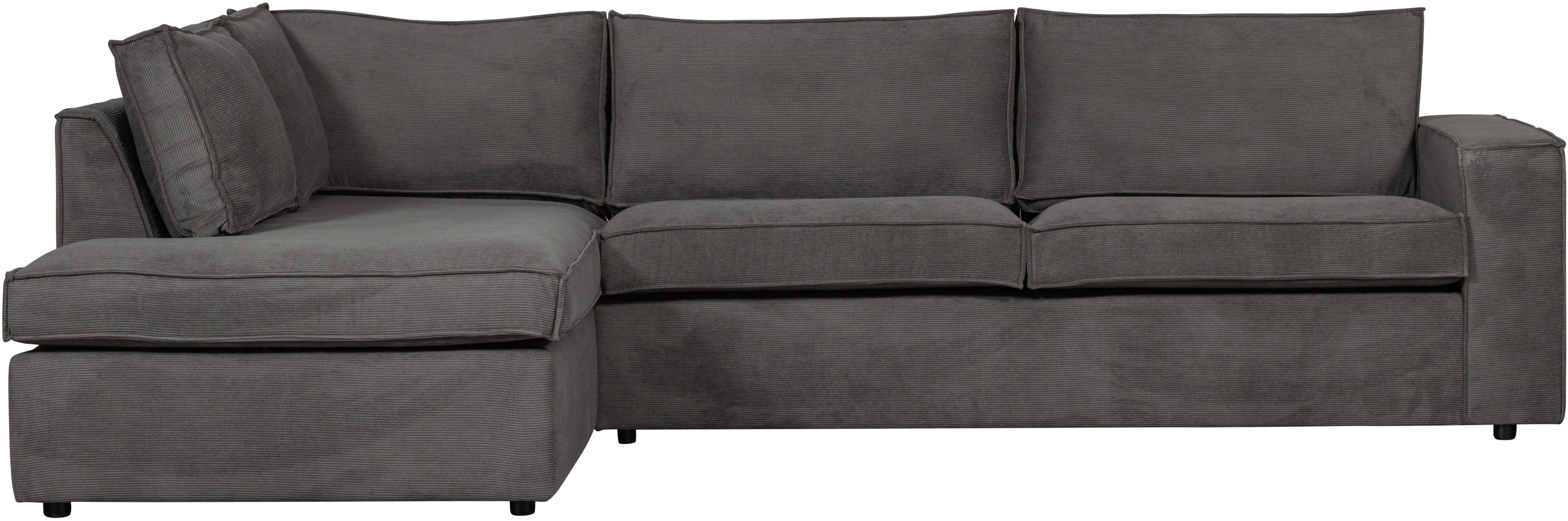 WOOOD Ecksofa "Thomas Rechts Bezug mit Steppnaht, H 92 x B 283 x D 197 cm" Tragkraft 400 kg, Losse Sitz- und Rückenkissen, Pfleiglicht