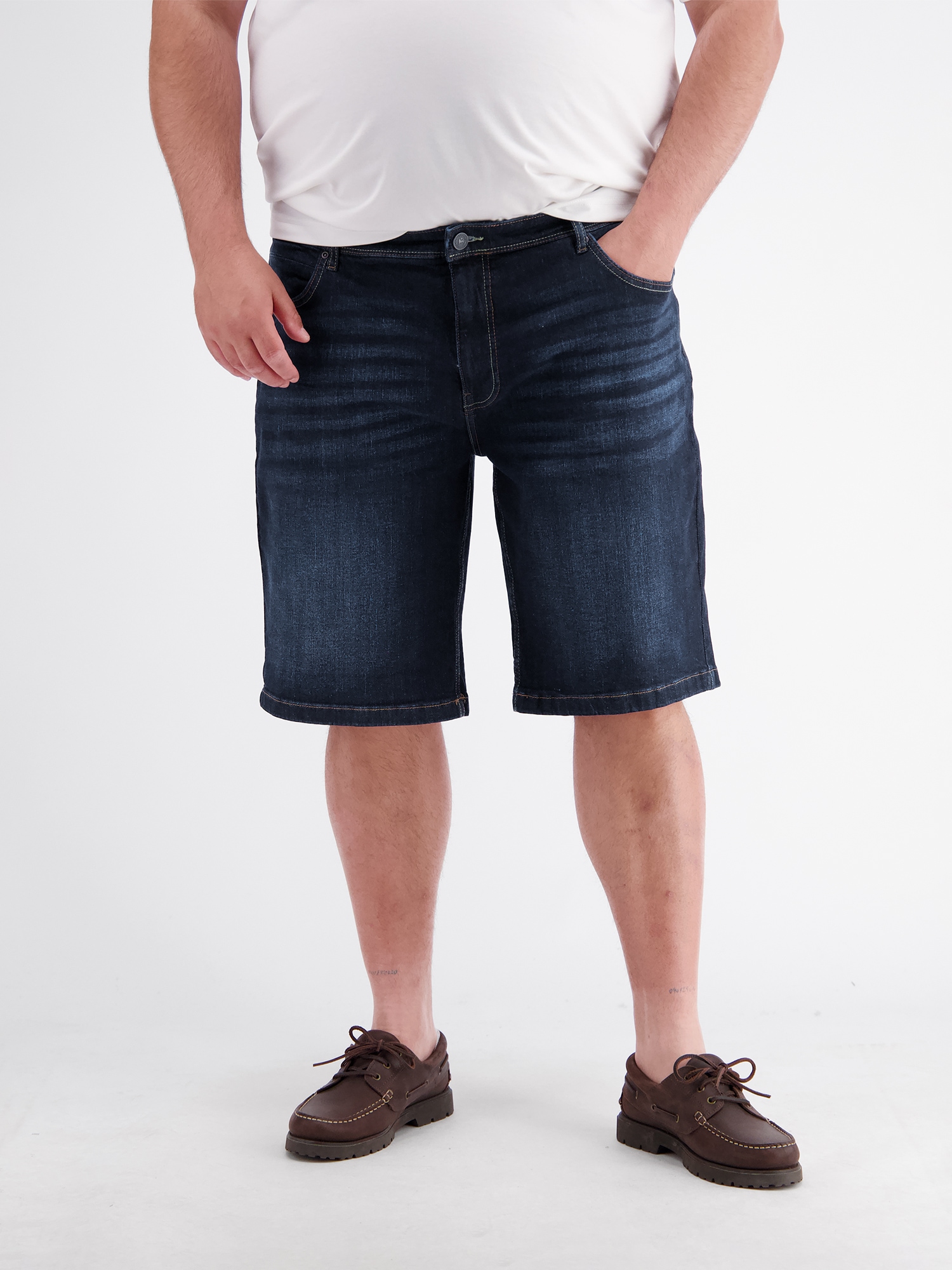LERROS Bermudas "Denim Bermuda aus flexiblem Baumwollmix, große Größen"