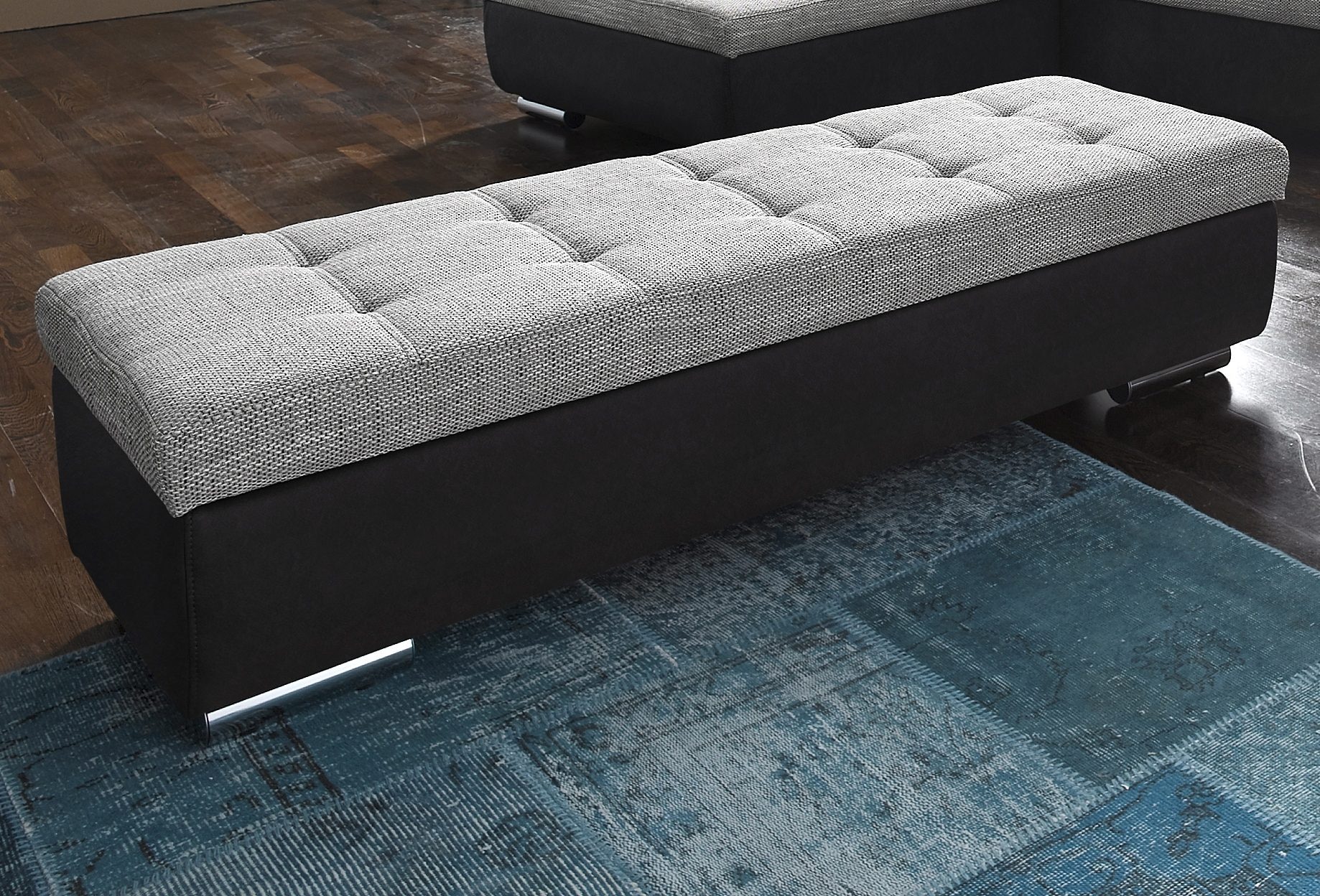 DOMO collection Hocker "TREVISO XXL: 161x60x41 cm" mit Stauraum, auch in Cord, passend zur Serie, moderne Steppung