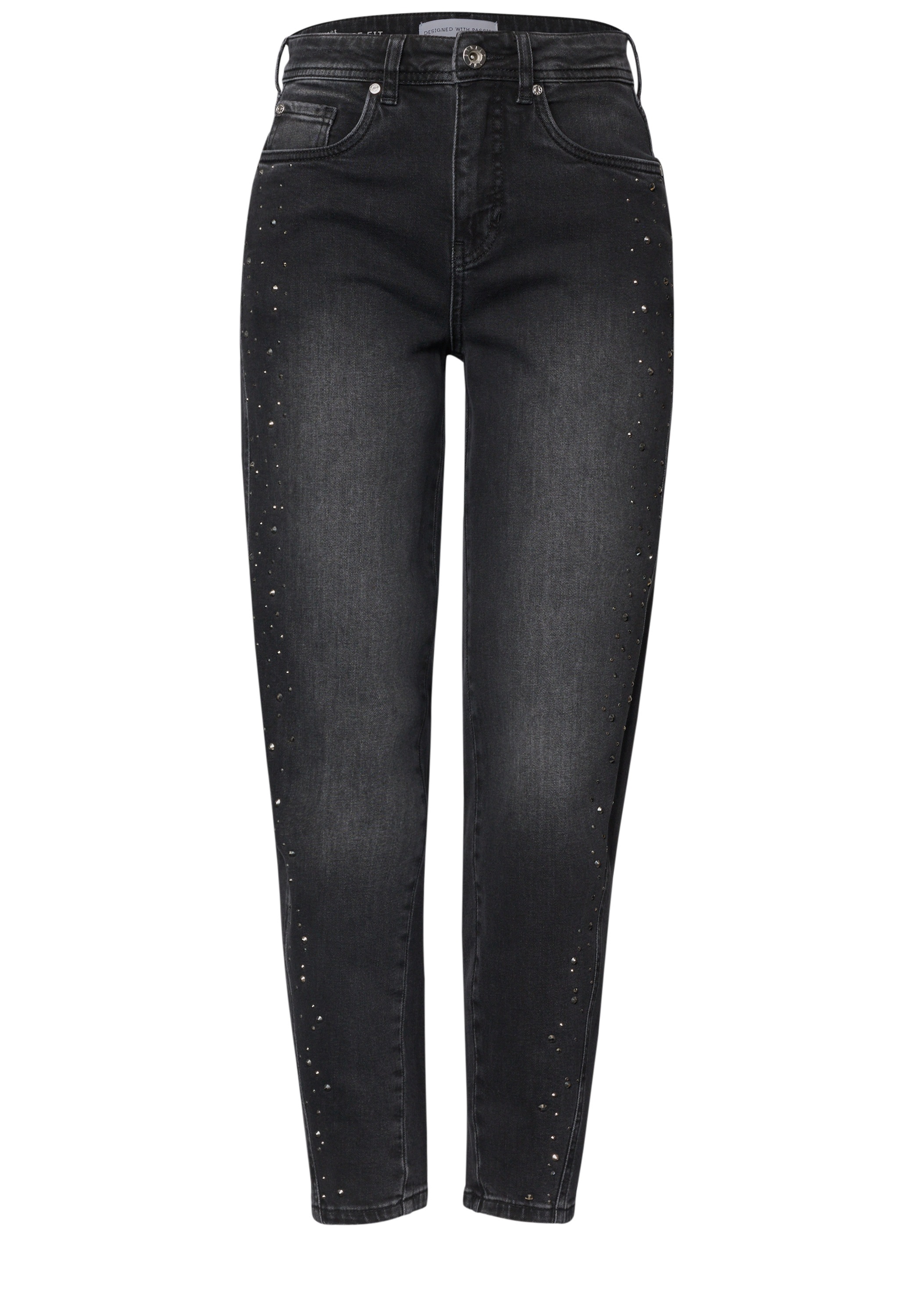 STREET ONE Loose-fit-Jeans mit Glitzerdetails