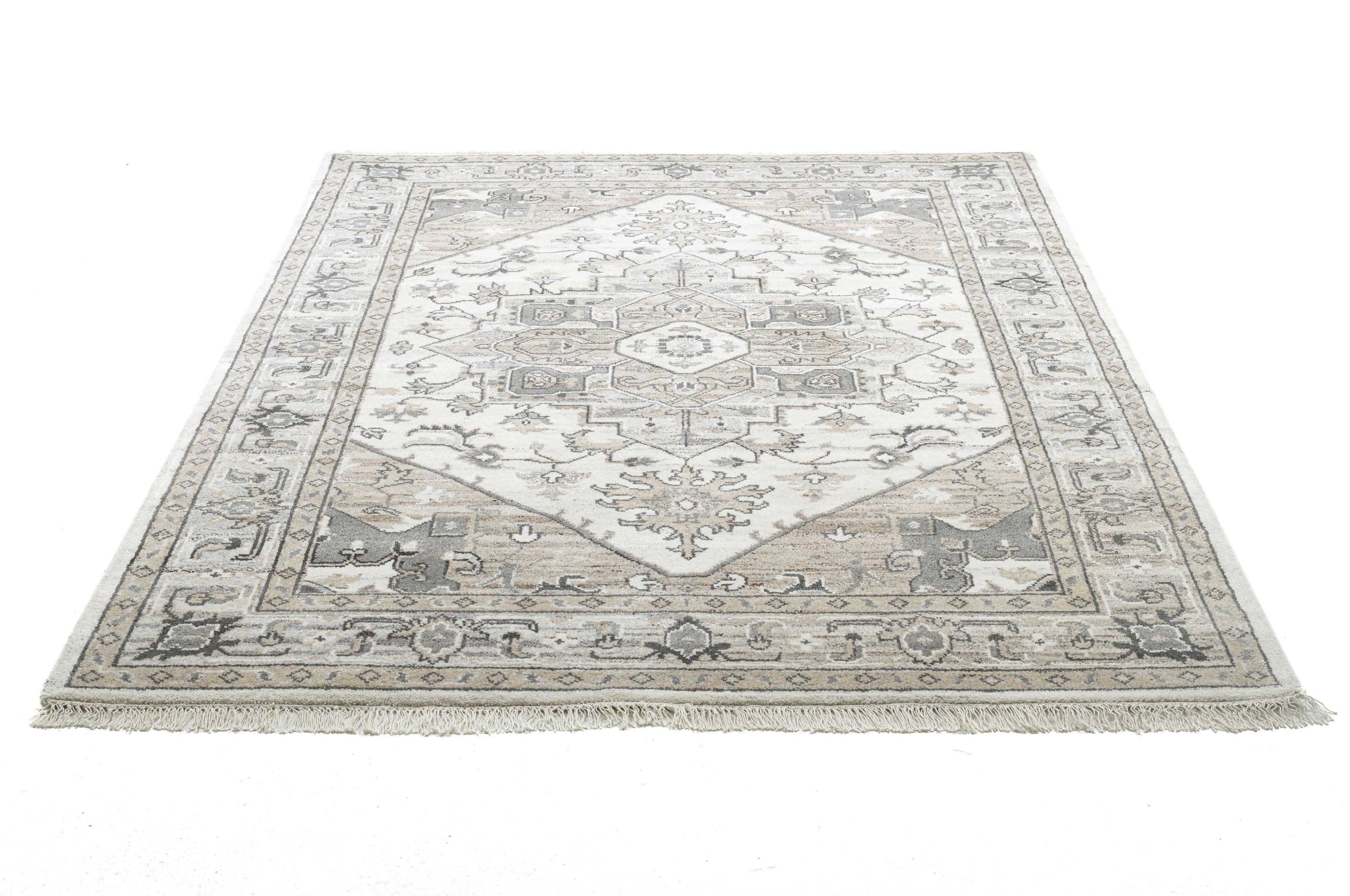 THEKO Wollteppich "Versian 877, handgeknüpft" rechteckig 10 mm Höhe reine Wolle, orientalisches Design, Wohnzimmer