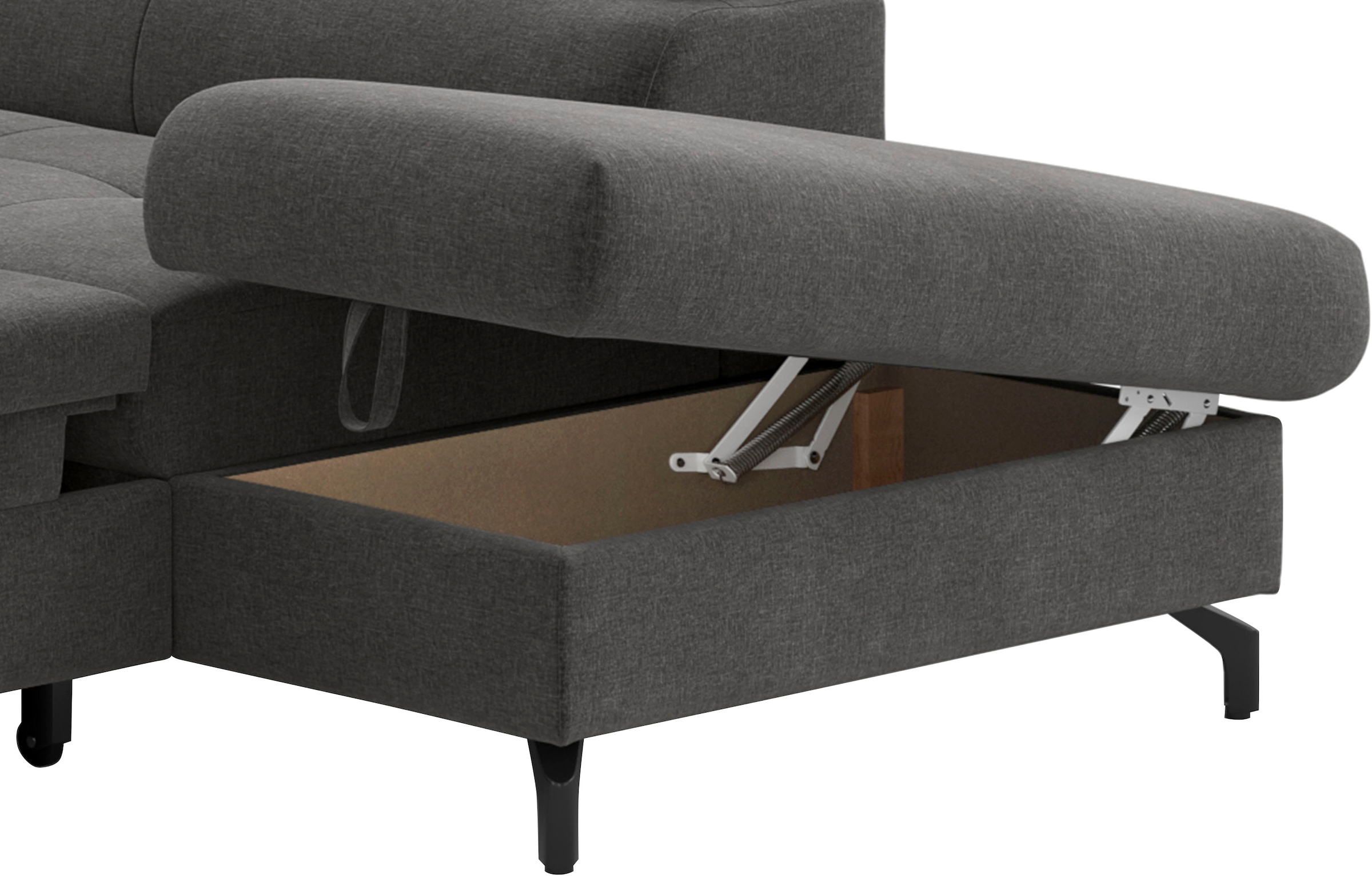 COTTA Ecksofa »Aura L-Form«, mit Schlaffunktion, Bettkasten und Kopfteilverstellung