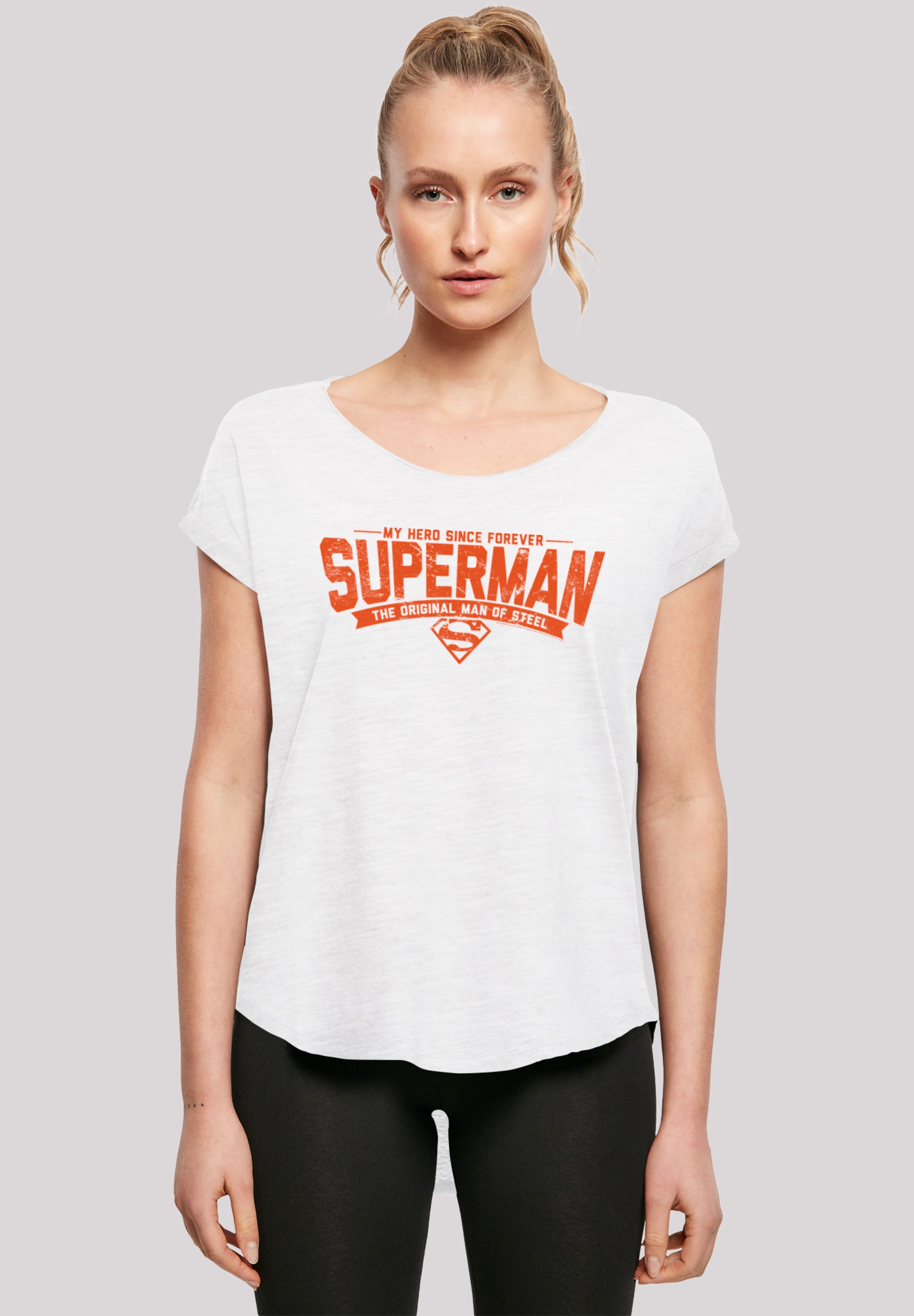 T-Shirt »Long Cut T-Shirt DC Comics Superman My Hero«, Damen,Premium...